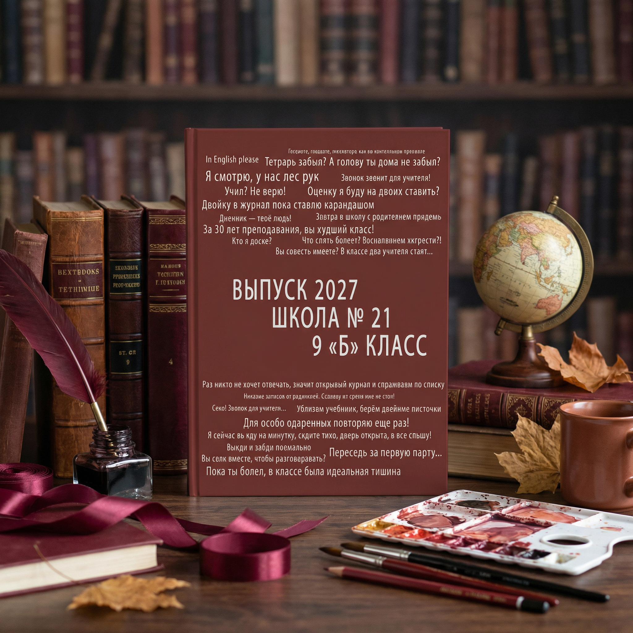 016 Фразы. Дизайны, psd шаблоны школьных и выпускных альбомов и обложек