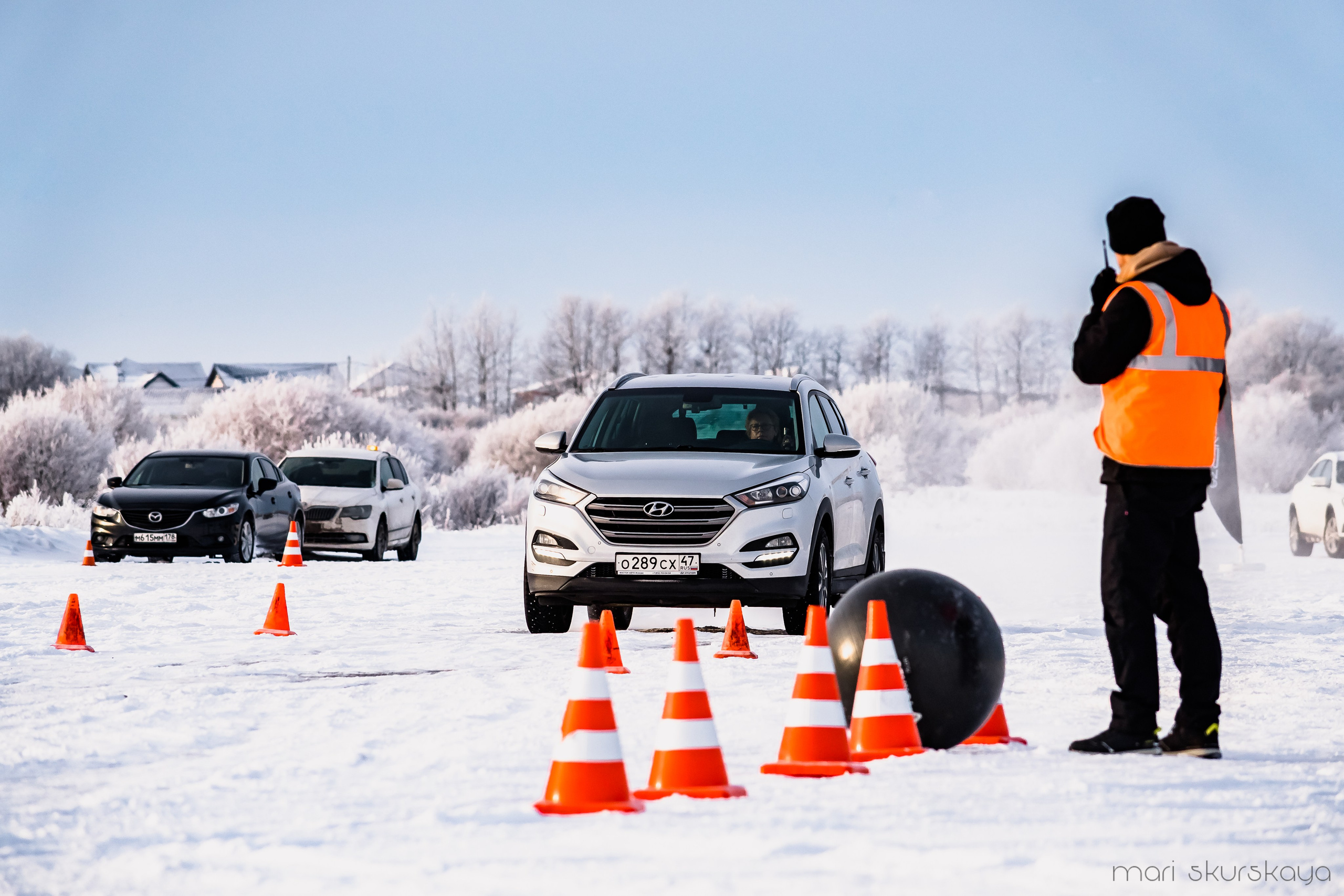 Контраварийная практика вождения автомобиля. Мотофотограф в Санкт-Петербурге Мария Скурская