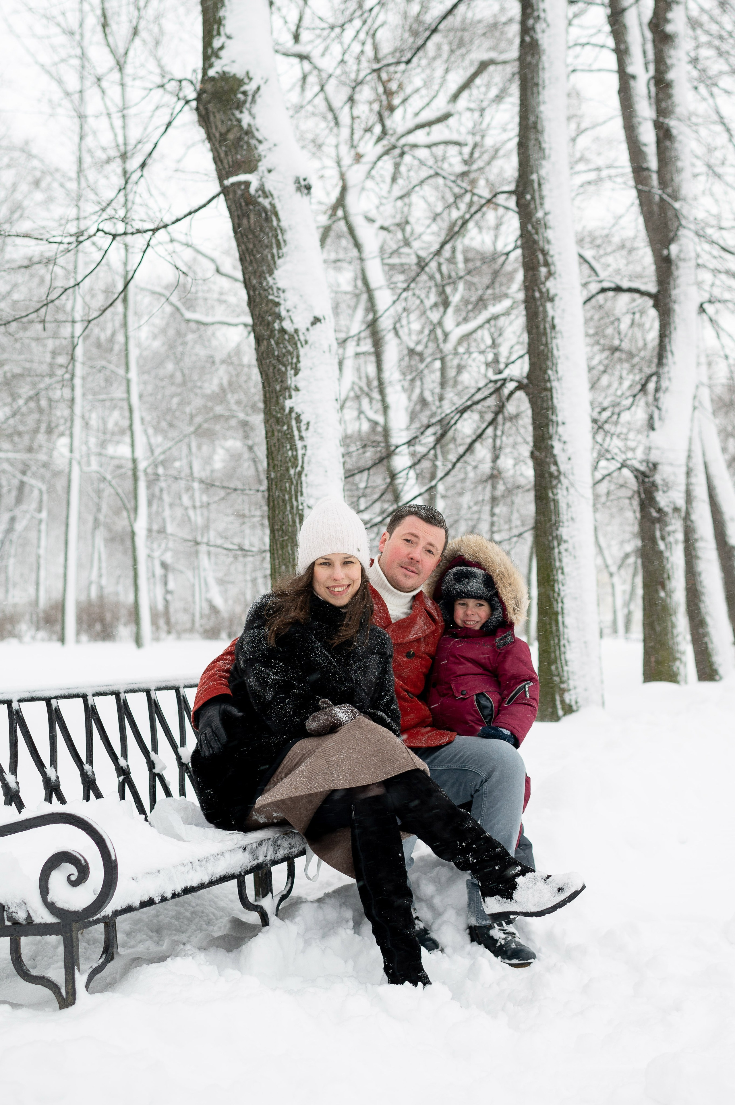 Зимняя прогулка Валерия, Андрей и Егор. Портретный, семейный и свадебный фотограф в Санкт-Петербурге и в Пушкине Ширяев Денис