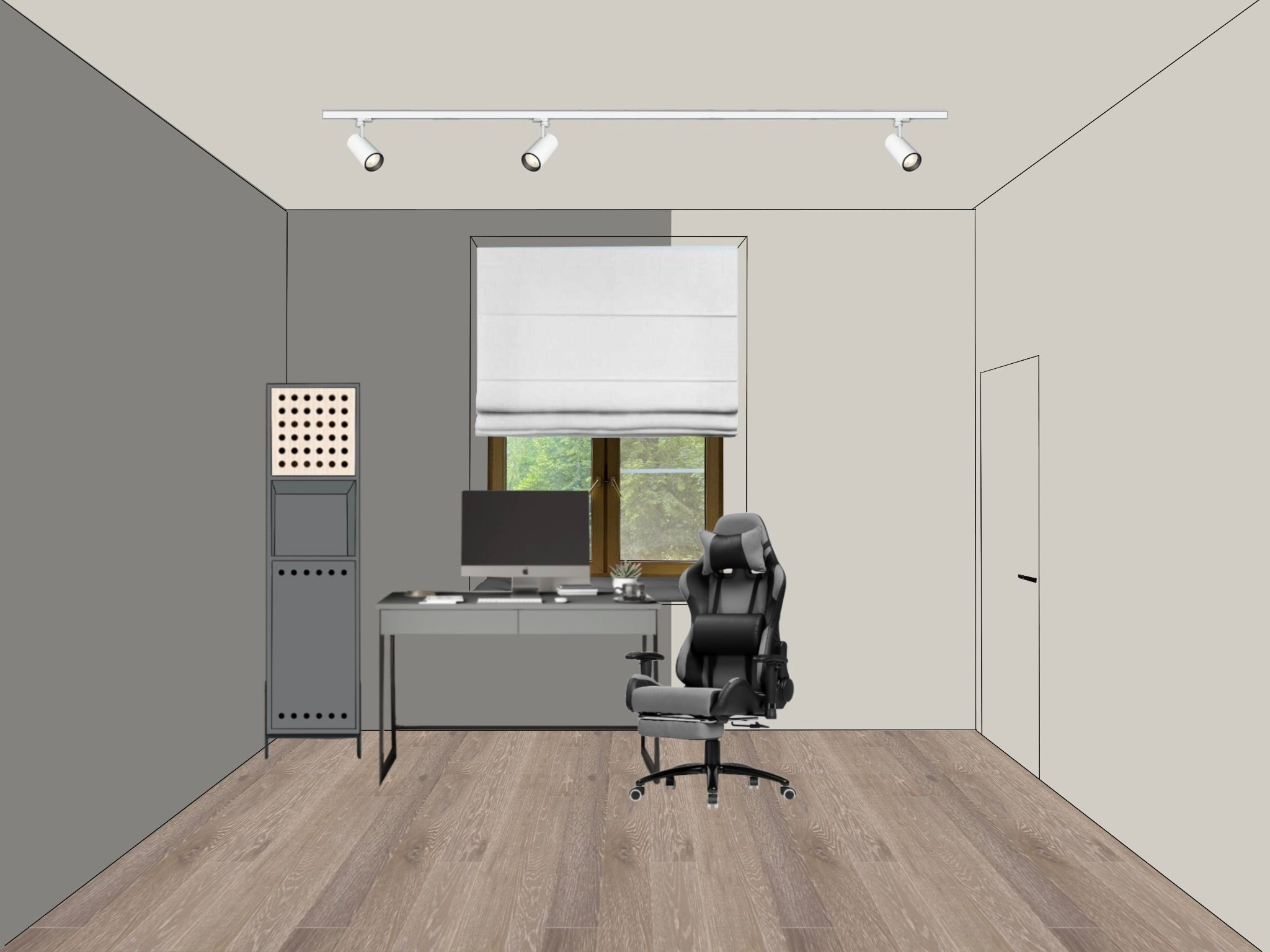 Квартира на ул. Павла Корчагина (эскизная визуализация). Дизайнер интерьера Квасова Вероника