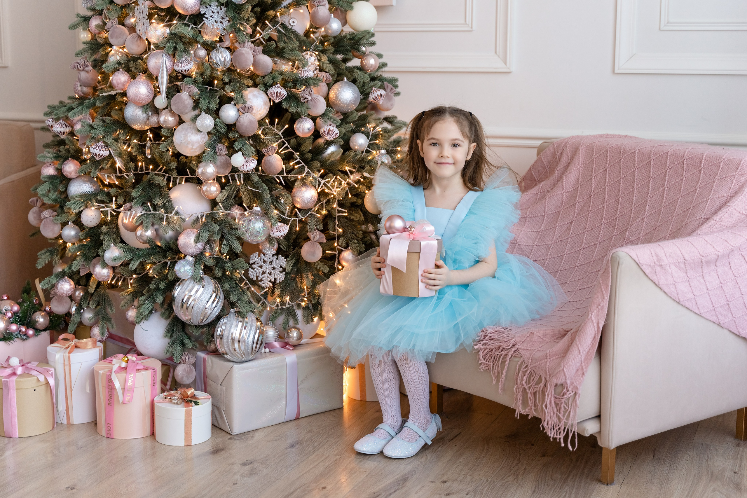 Новогодняя фотосессия для чудесной семьи. Свадебный и семейный фотограф в Санкт-Петербурге Олеся Еремеева