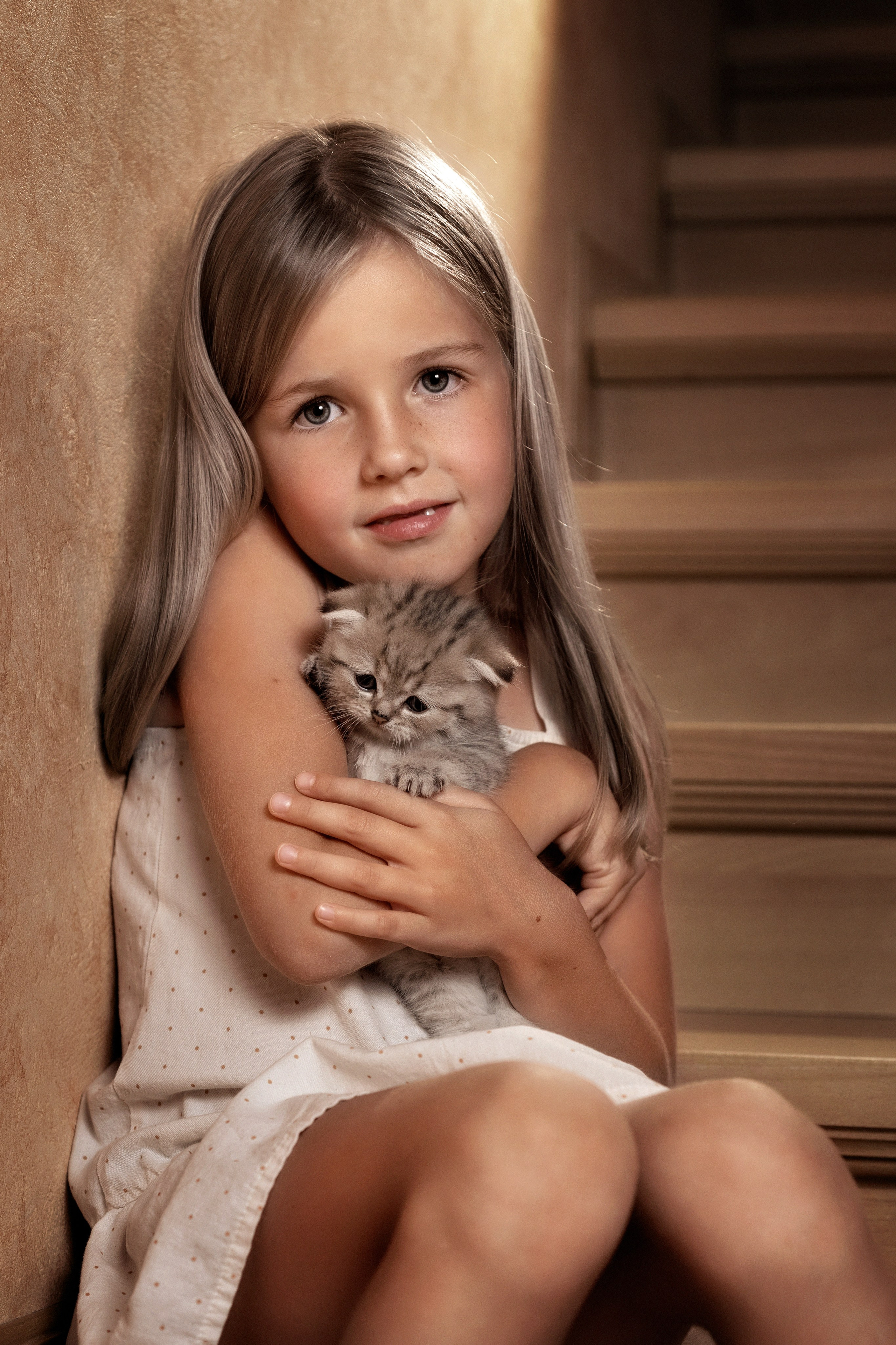 Лена и котята. Фотограф Саратов Юлия Петрова