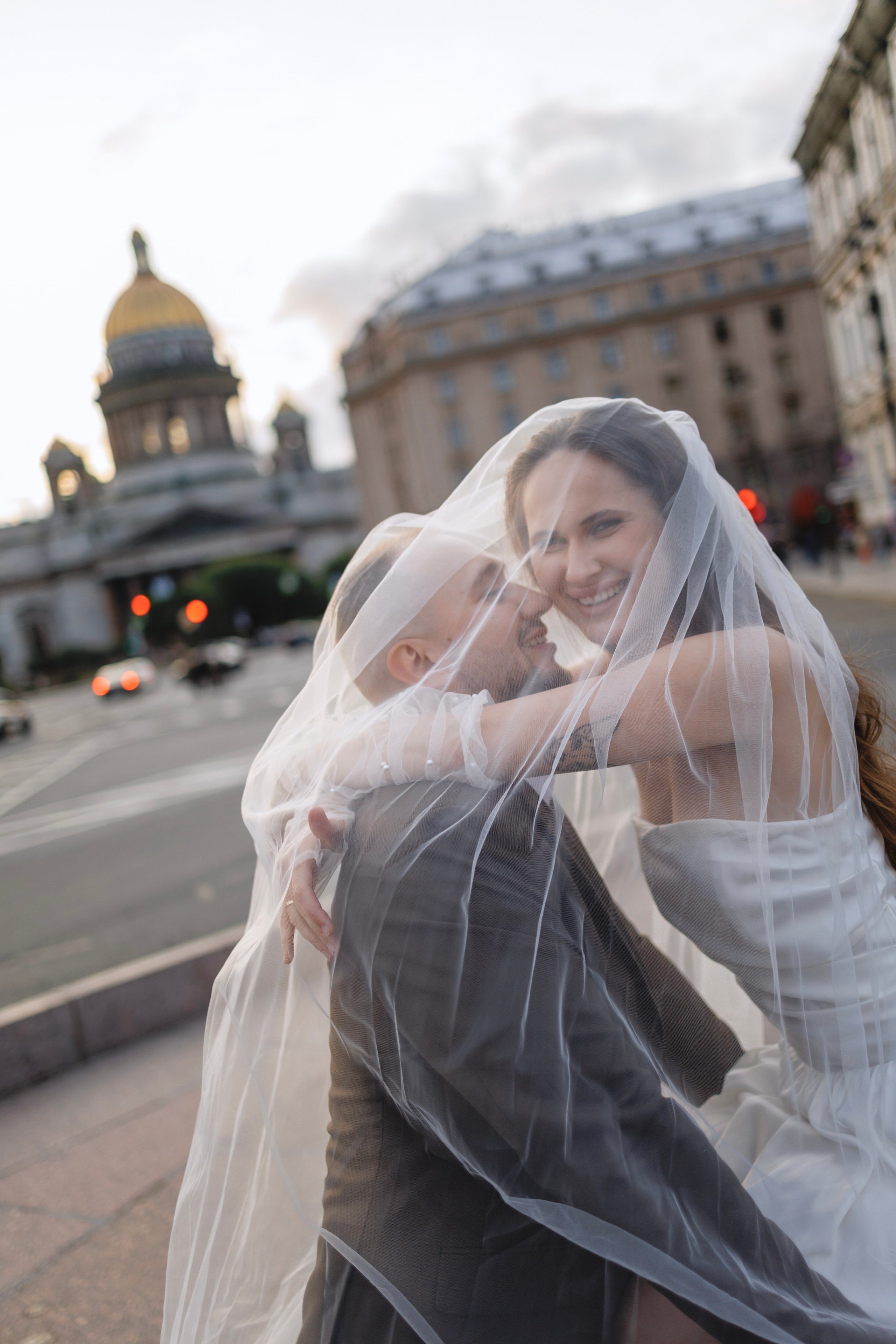 Руслан и Виолетта — Исаакий, Зимняя канавка. Боженова Елена фотограф Санкт-Петербург