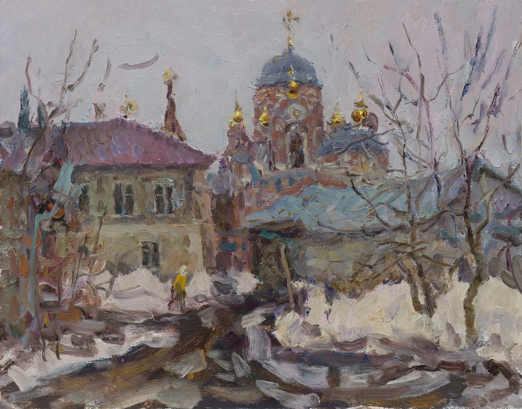 Елецкий дворик.Март. Вид на&nbsp;Великокняжескую церковь