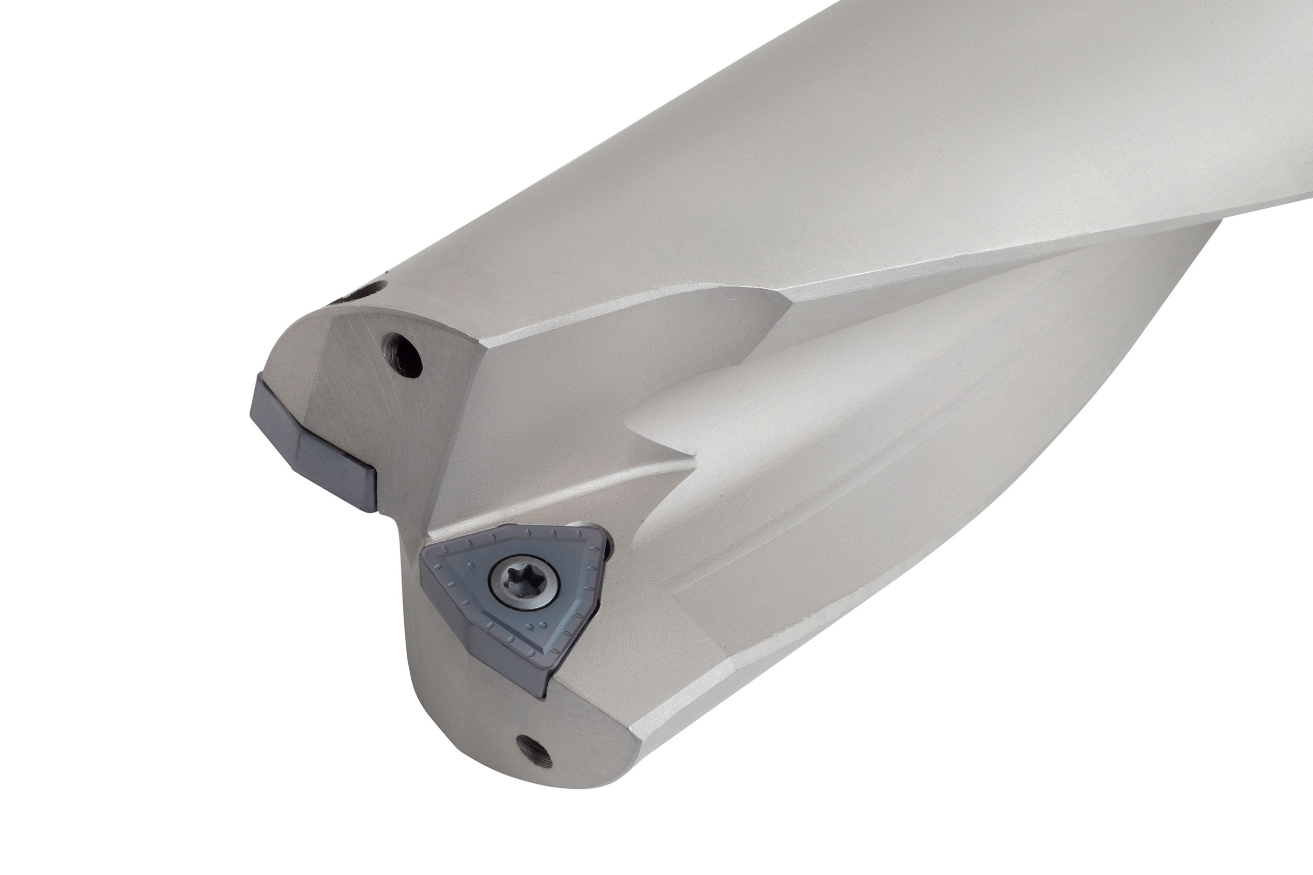 Съемка сверла со сменными пластинами для каталога, крупным планом