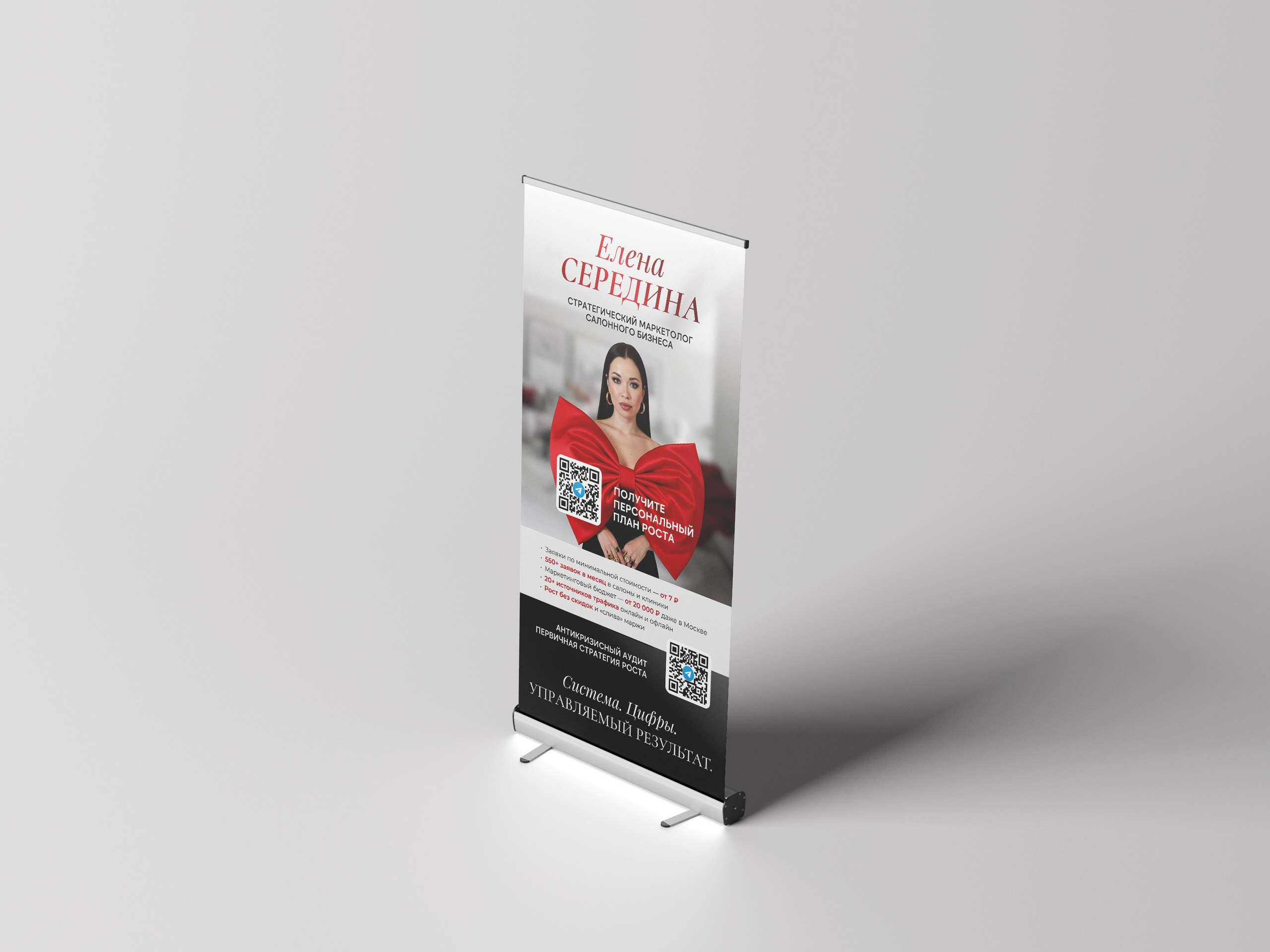 Ролл ап с представлением организатора и услуг