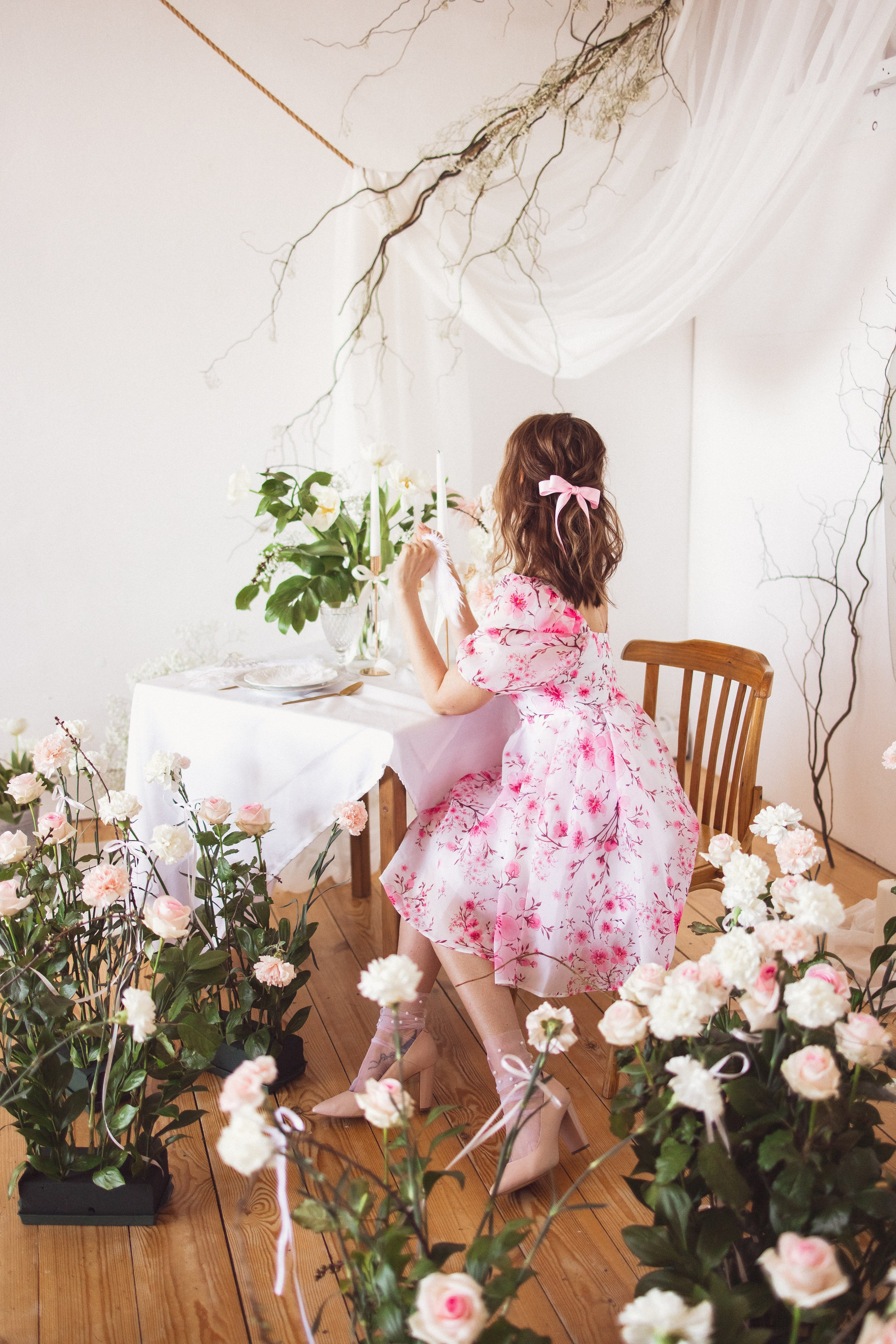 Фотосессия с живыми цветами в фотостудии г. Краснодар. Семейный и детский фотограф в Краснодаре Анна Трашкова