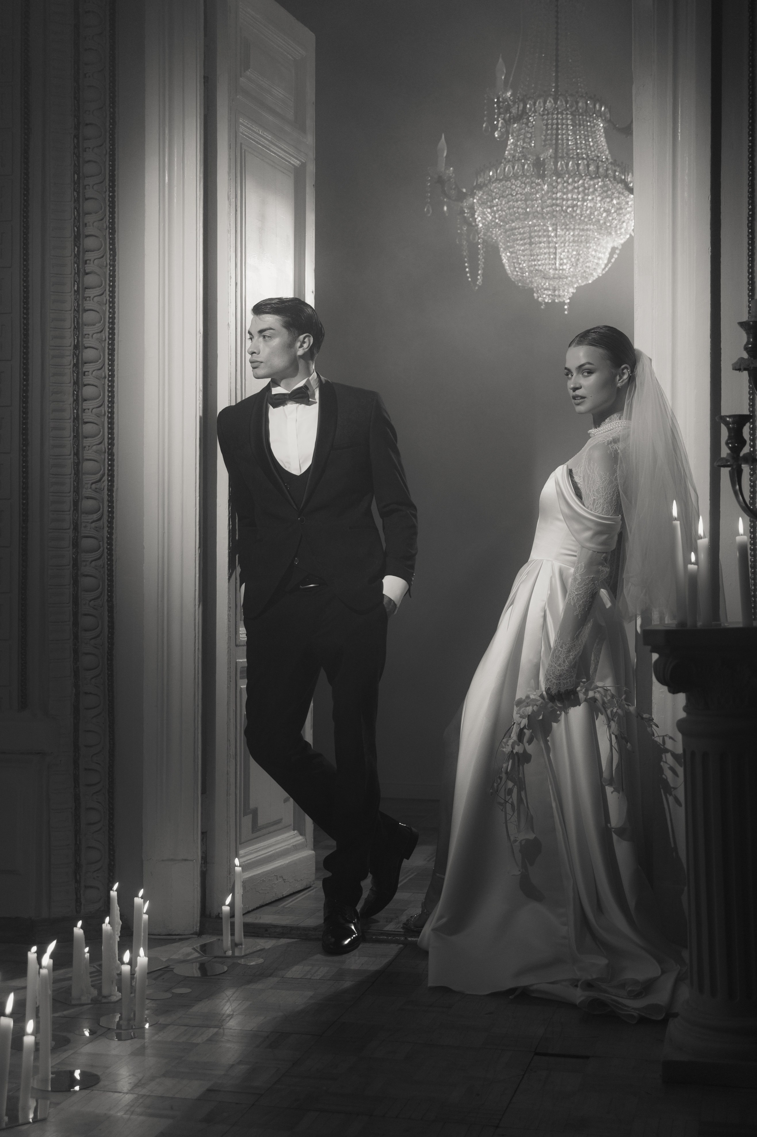 Камерный свадебный ужин при свечах в старинном особняке в фотостудии 21. Kult. Ярослава Ерина — свадебный фотограф в Москве