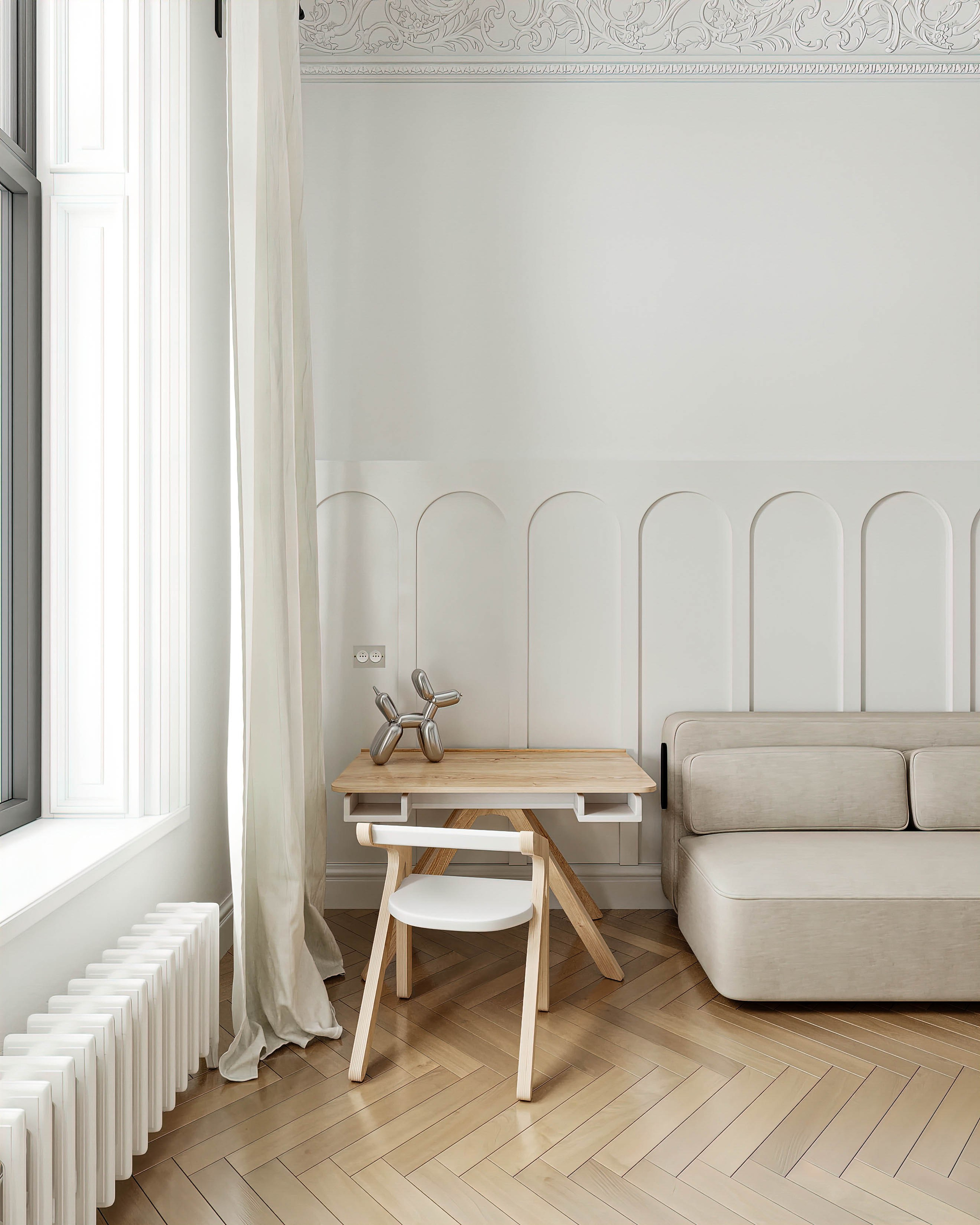 Проект квартиры в старом фонде 160 м²/ Дизайнер: Кристина Саакян. Студия интерьерной визуализации tmshkn.vis