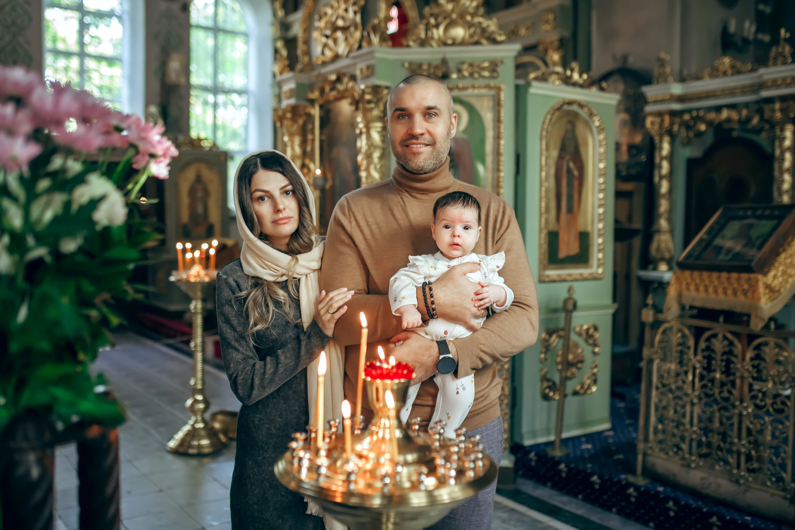 Крещение Марии. Фотограф на Крещение, семейный фотограф в Москве