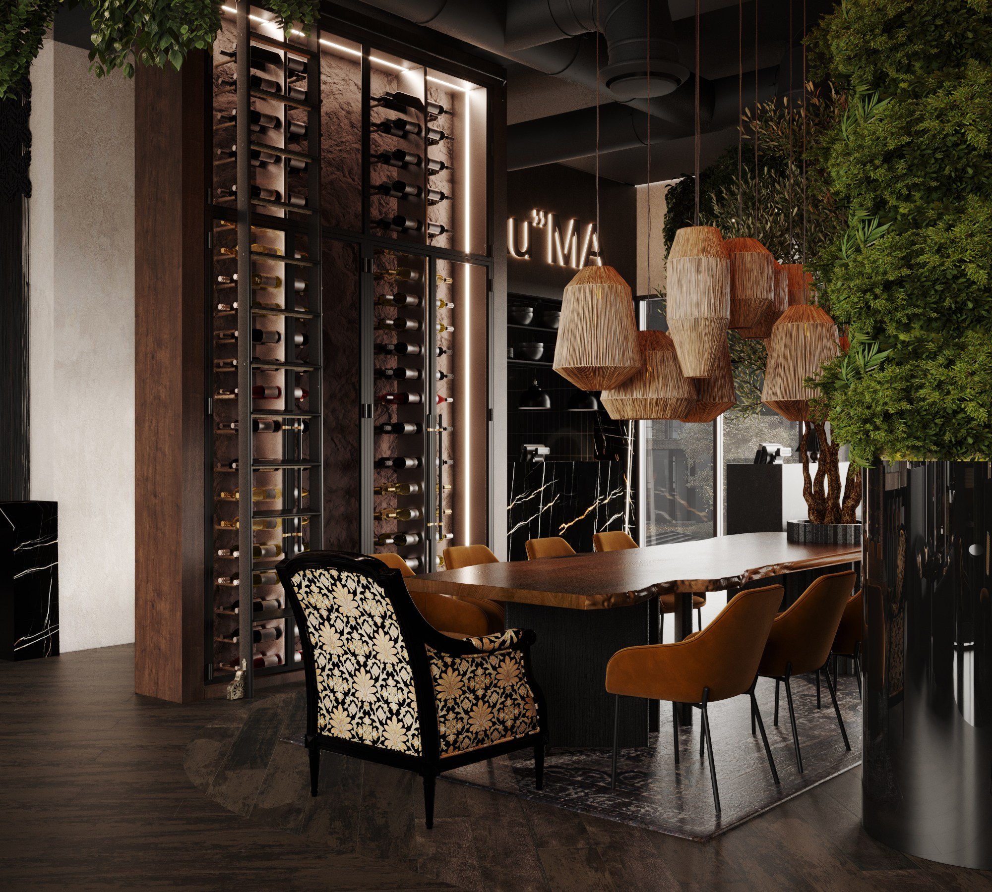 Проект Ресторан. Интерьерная 3D Визуализация