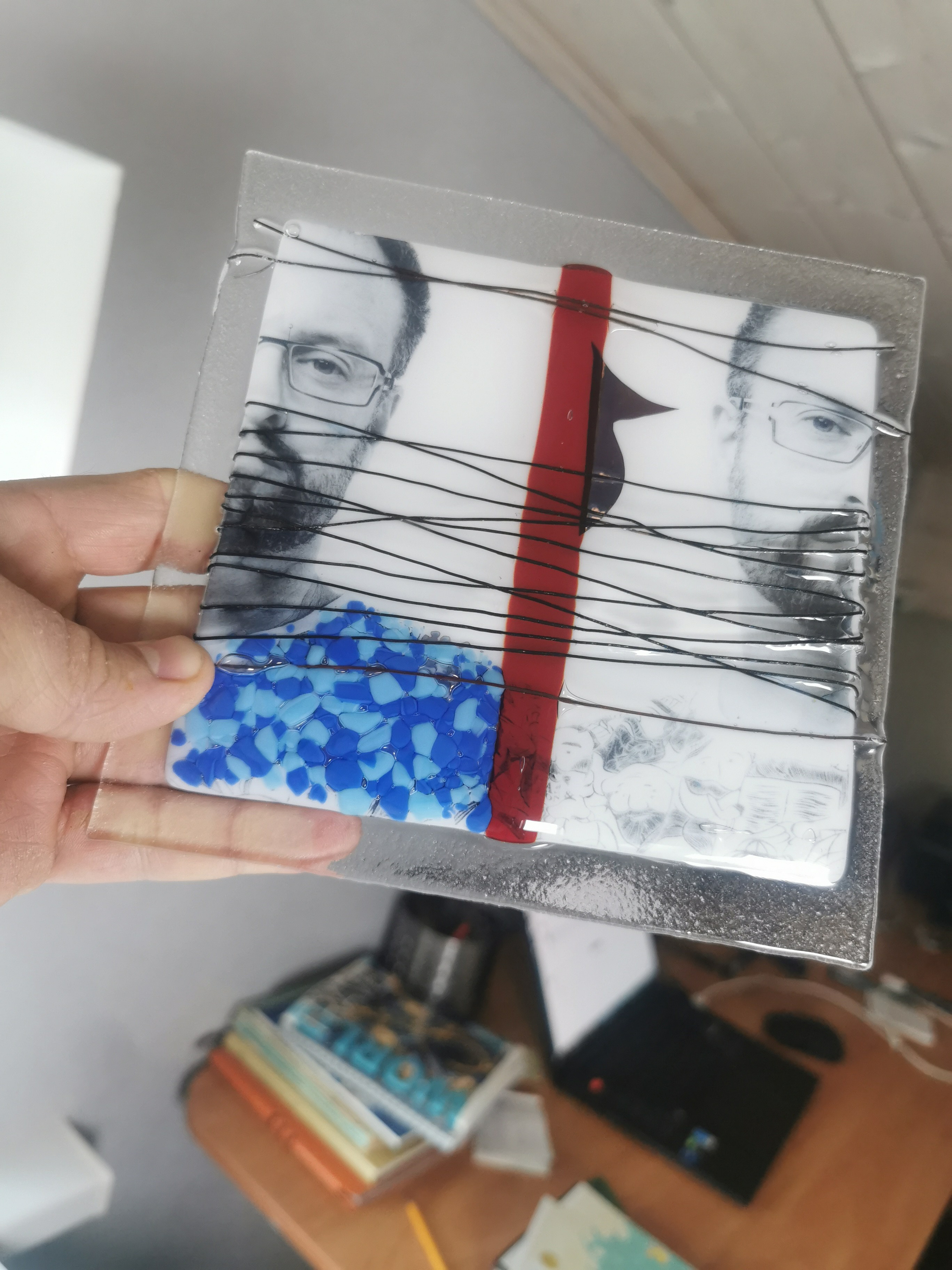 Арт-работа в технике фьюзинга с использованием фото-портрета. Создание фото-видео визуала в Воронеже и РФ. Виталий Дедов