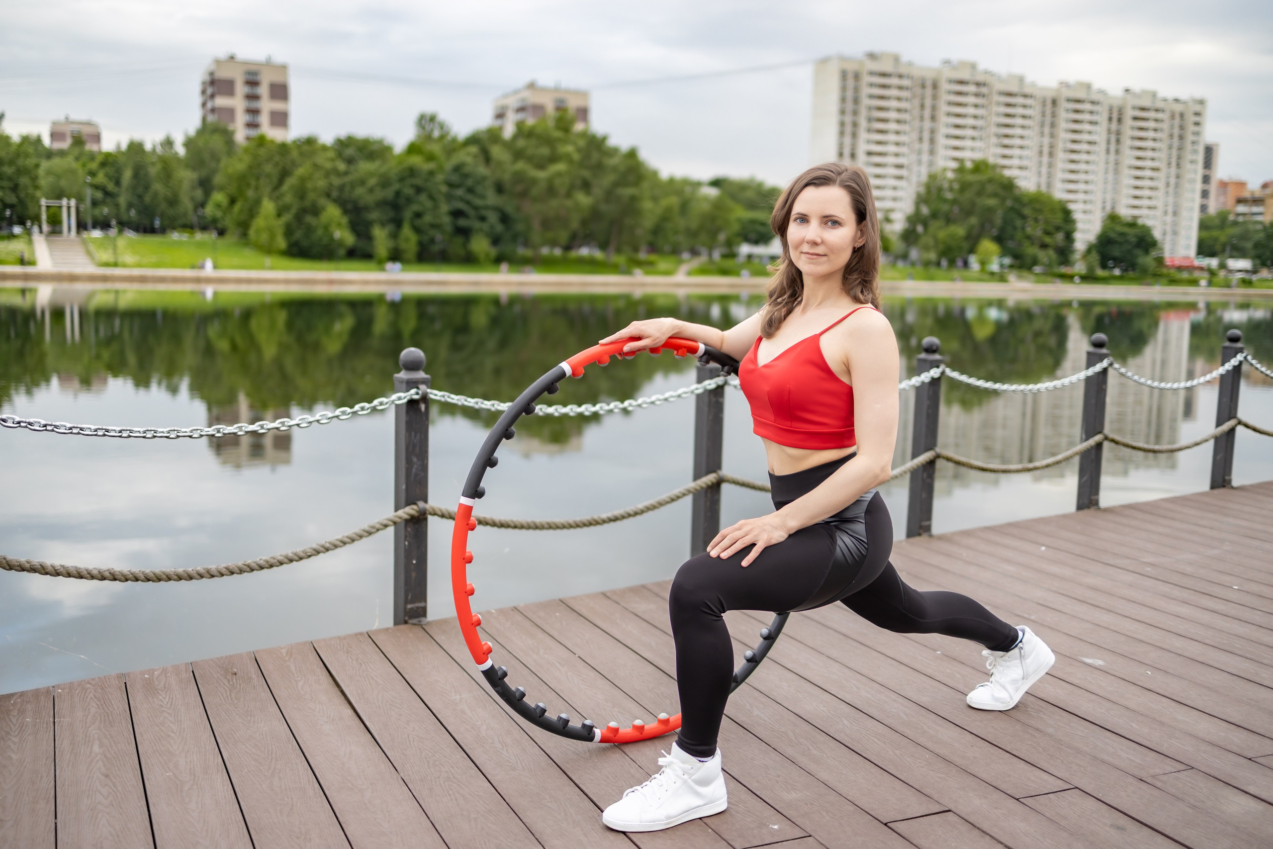Спортивная фотосессия с хула хупом и йога, пилатес. Репортажный, семейный и студийный фотограф в Москве Демин Алексей