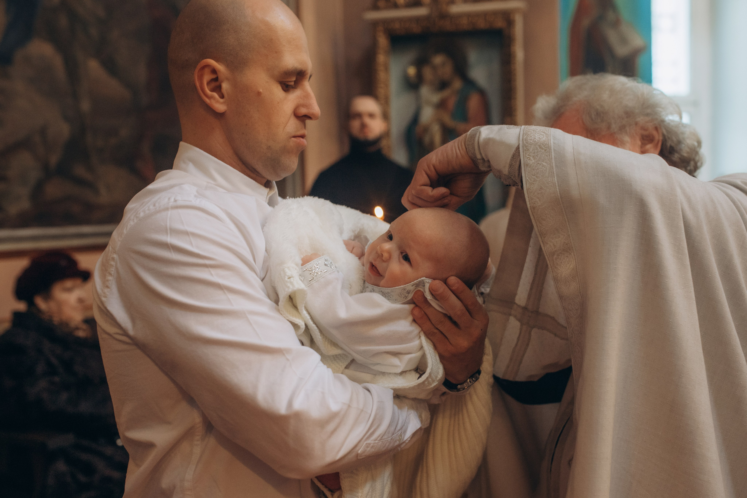 Крещение Михаил. Семейный и домашний фотограф в Москве и МО Королева Валерия