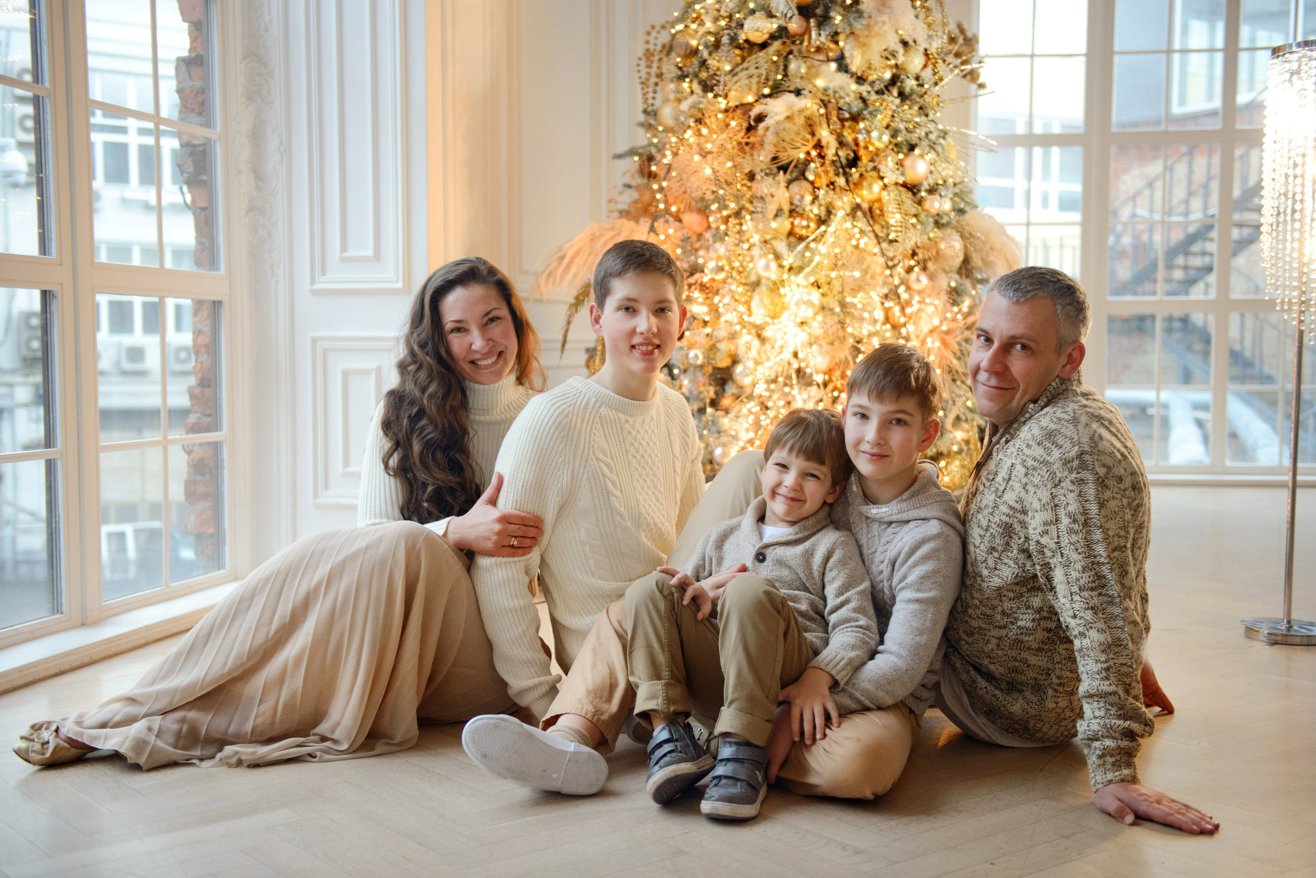 Family , Studio photo shoot at Christmas time
