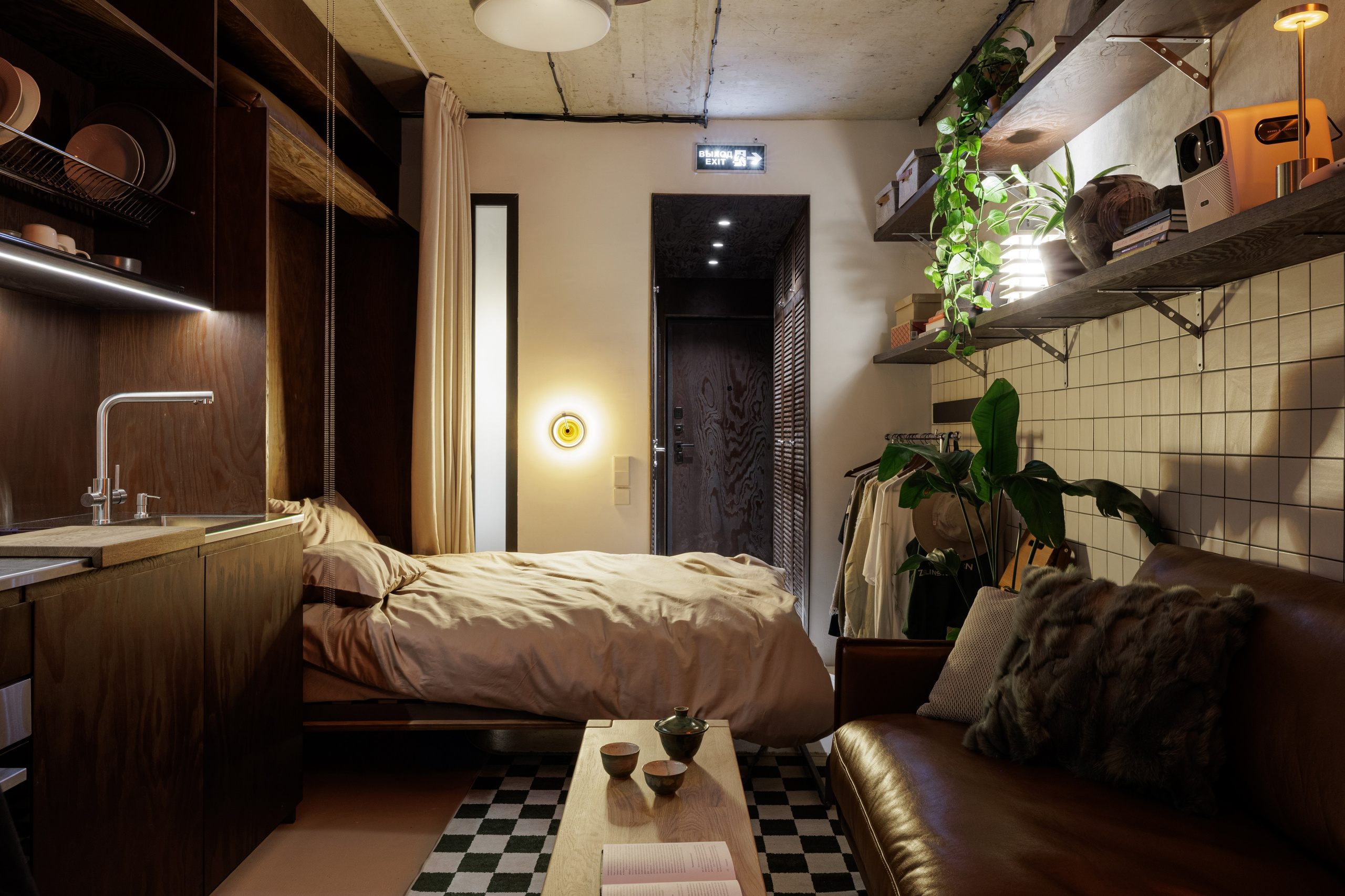 Кислород · Апартаменты · 22 м². Дизайн интерьера в Калининграде — студия Dune Design. Архитектурный минимализм для жилых и коммерческих пространств