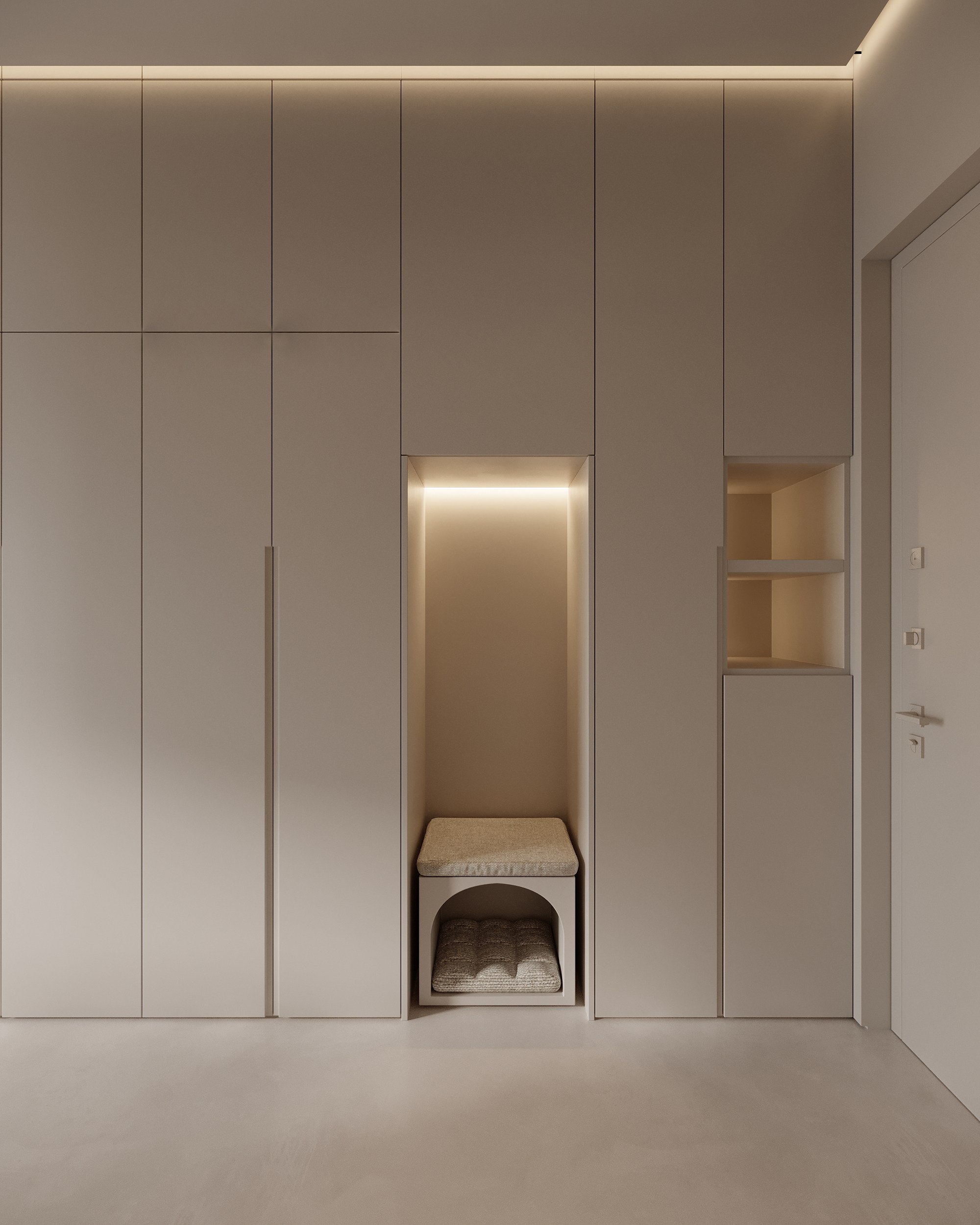 Монохромный интерьер просторной квартиры в Москве. Дизайн интерьера Санкт-Петербург | Москва | Калининград