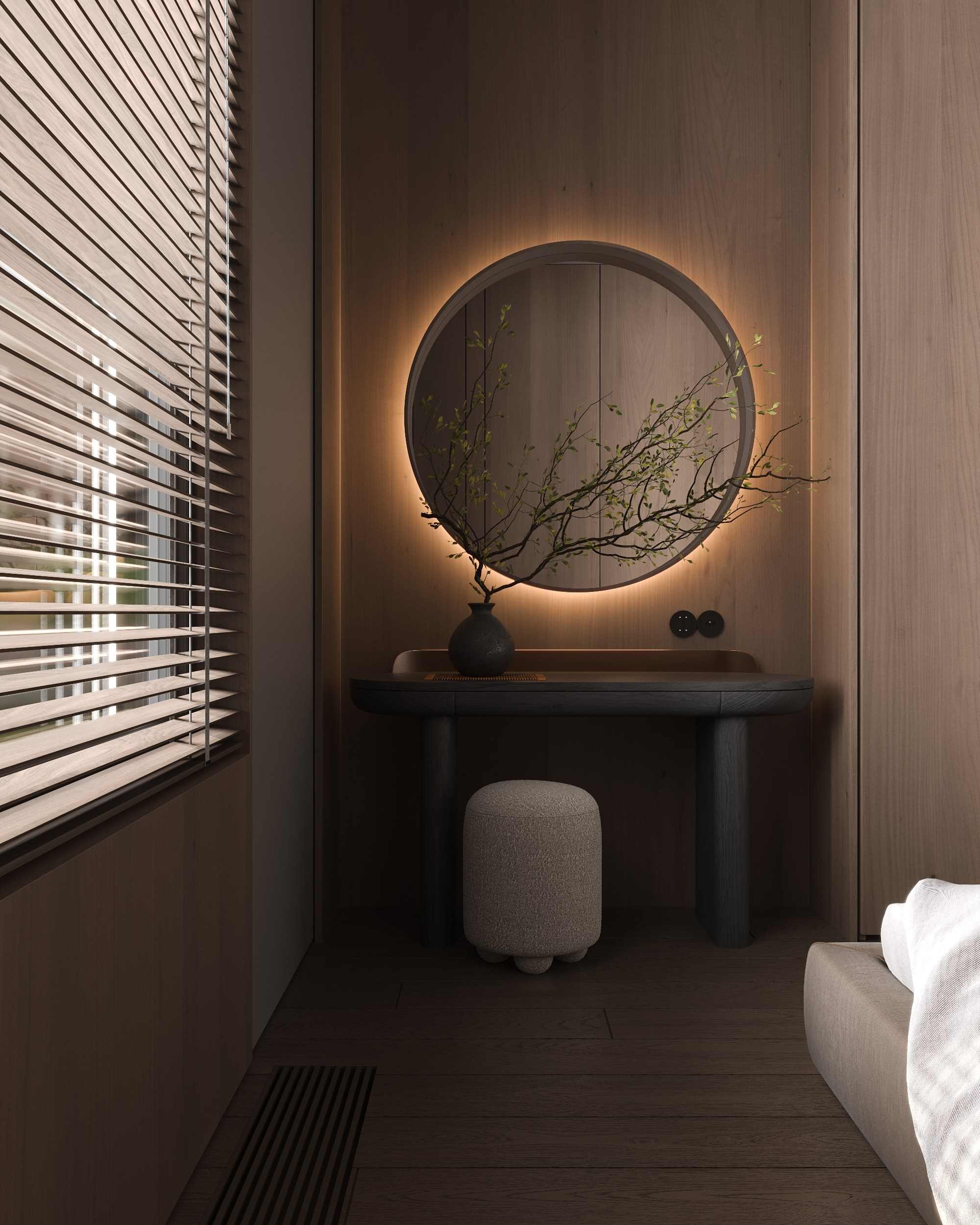 Bronze Glow & Walnut Textures. 3D Визуализация