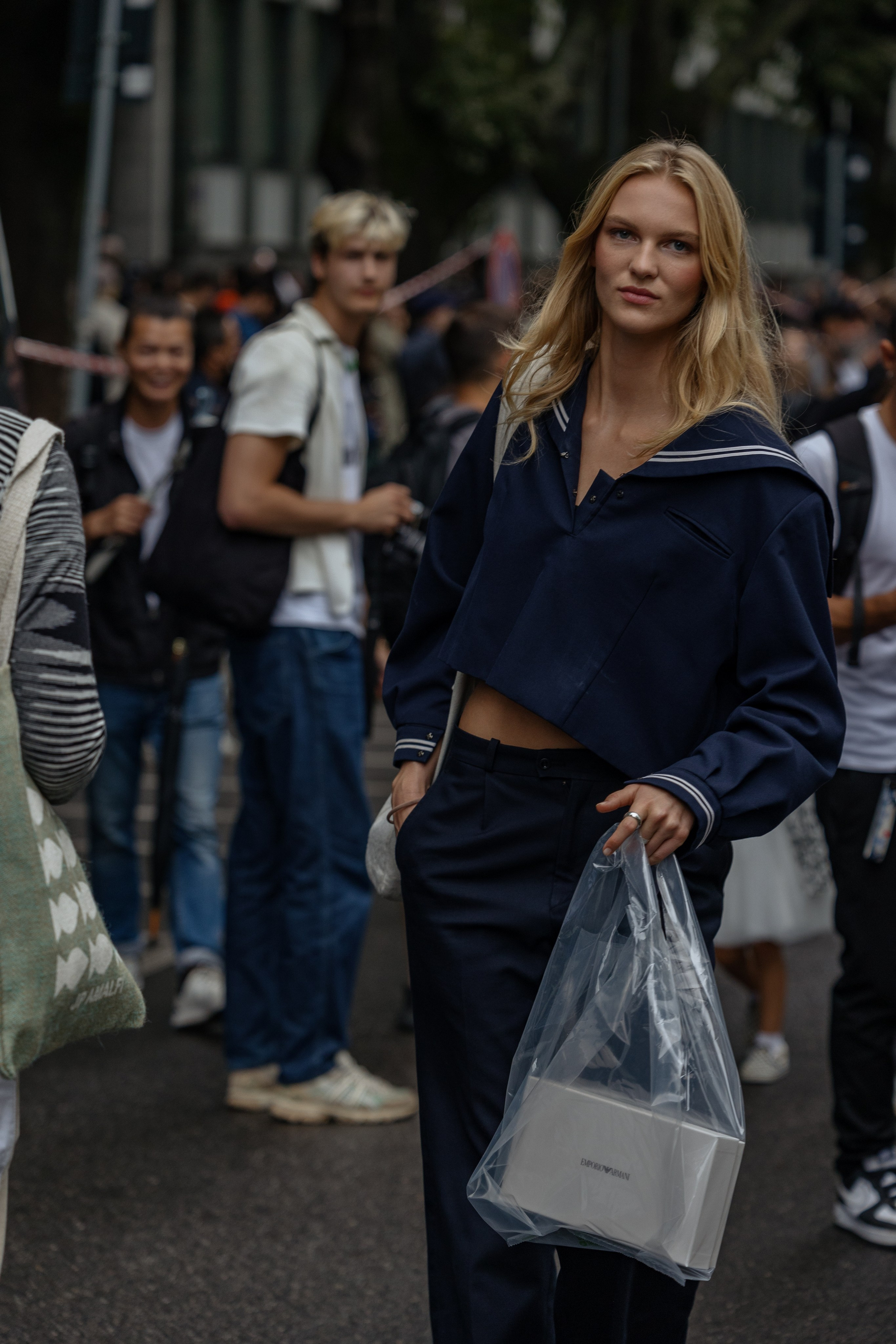 MFW SPRING/SUMMER 2024 EMPORIO ARMANI. Photographer in Milan Ivan Goncharov