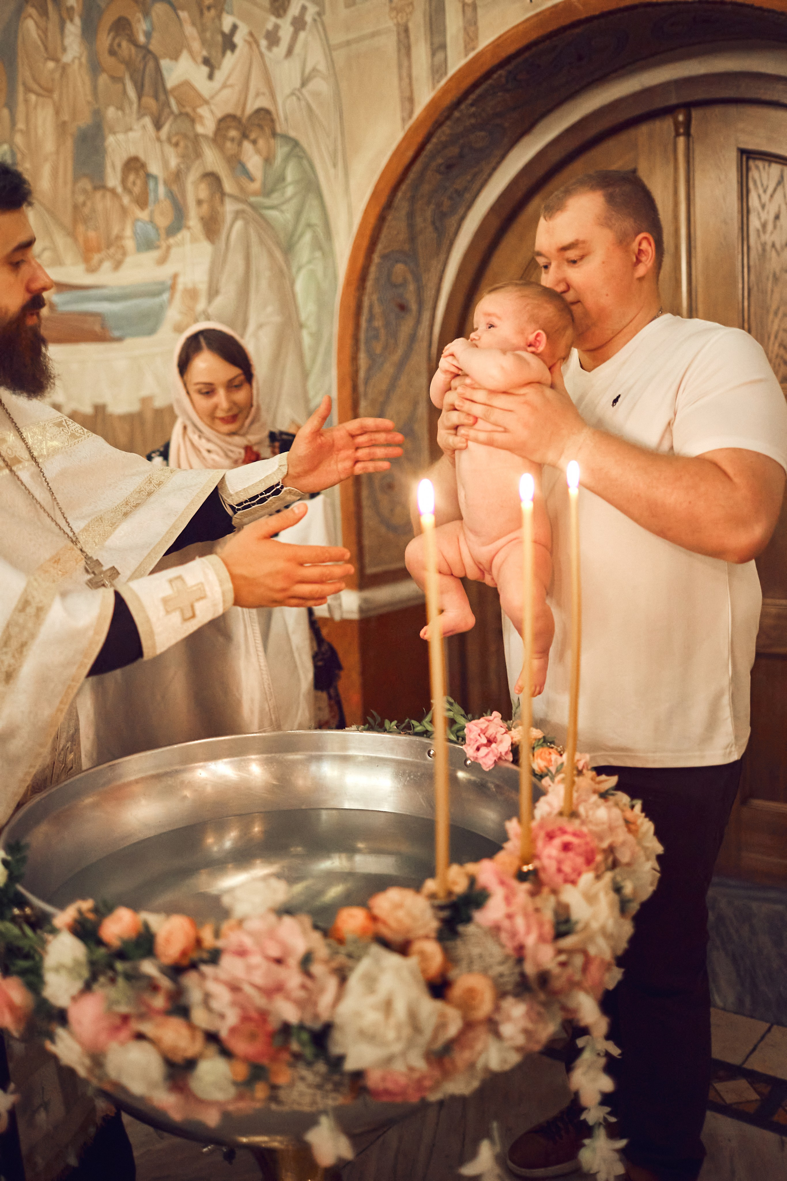 Таинство Крещения. Фотограф Москва|Ясенево Яна Новокрещенных