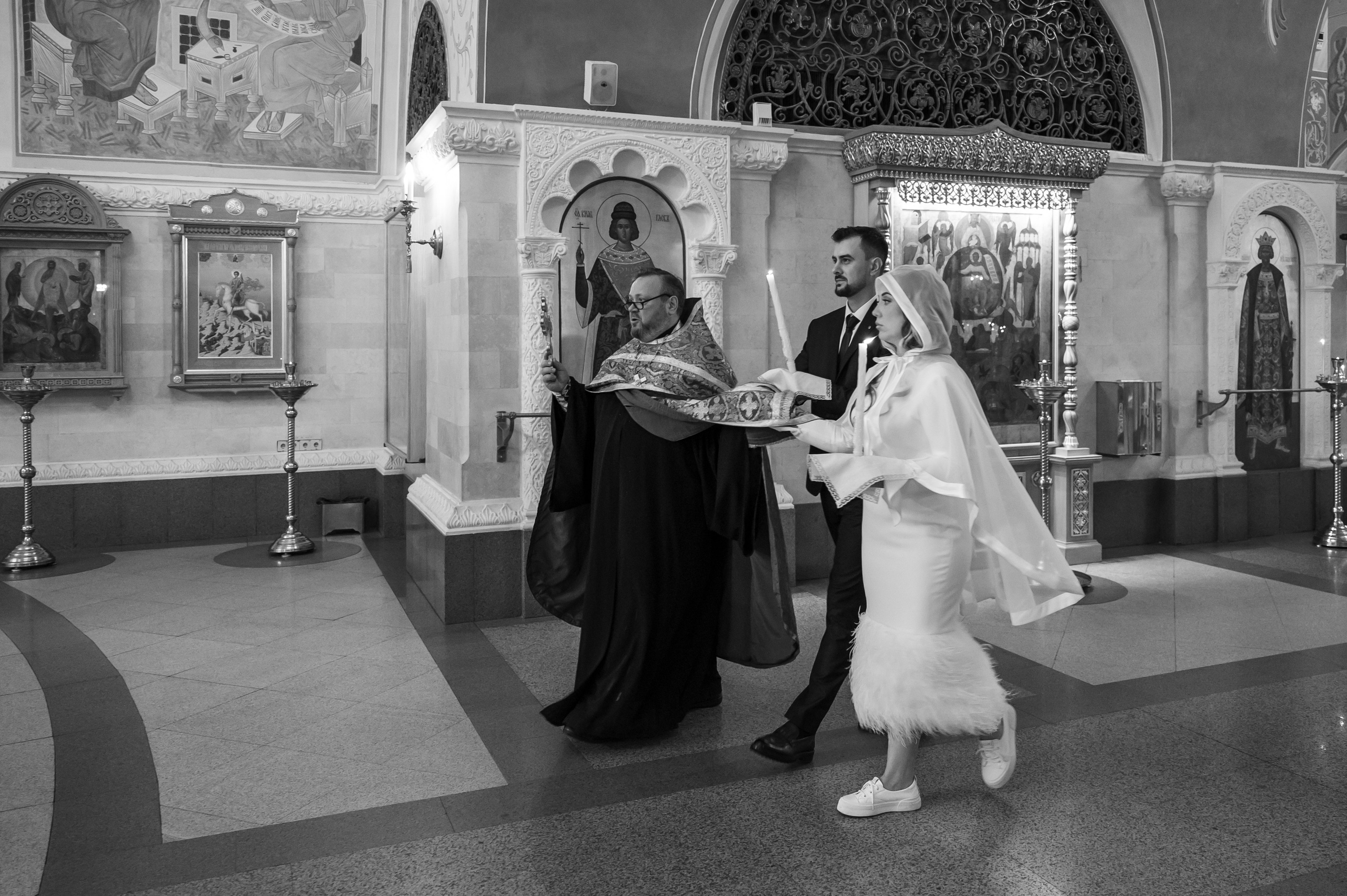 Свадьба Венчание Храм Христа Спасителя. Свадебный фотограф Москва Юрий Кульман