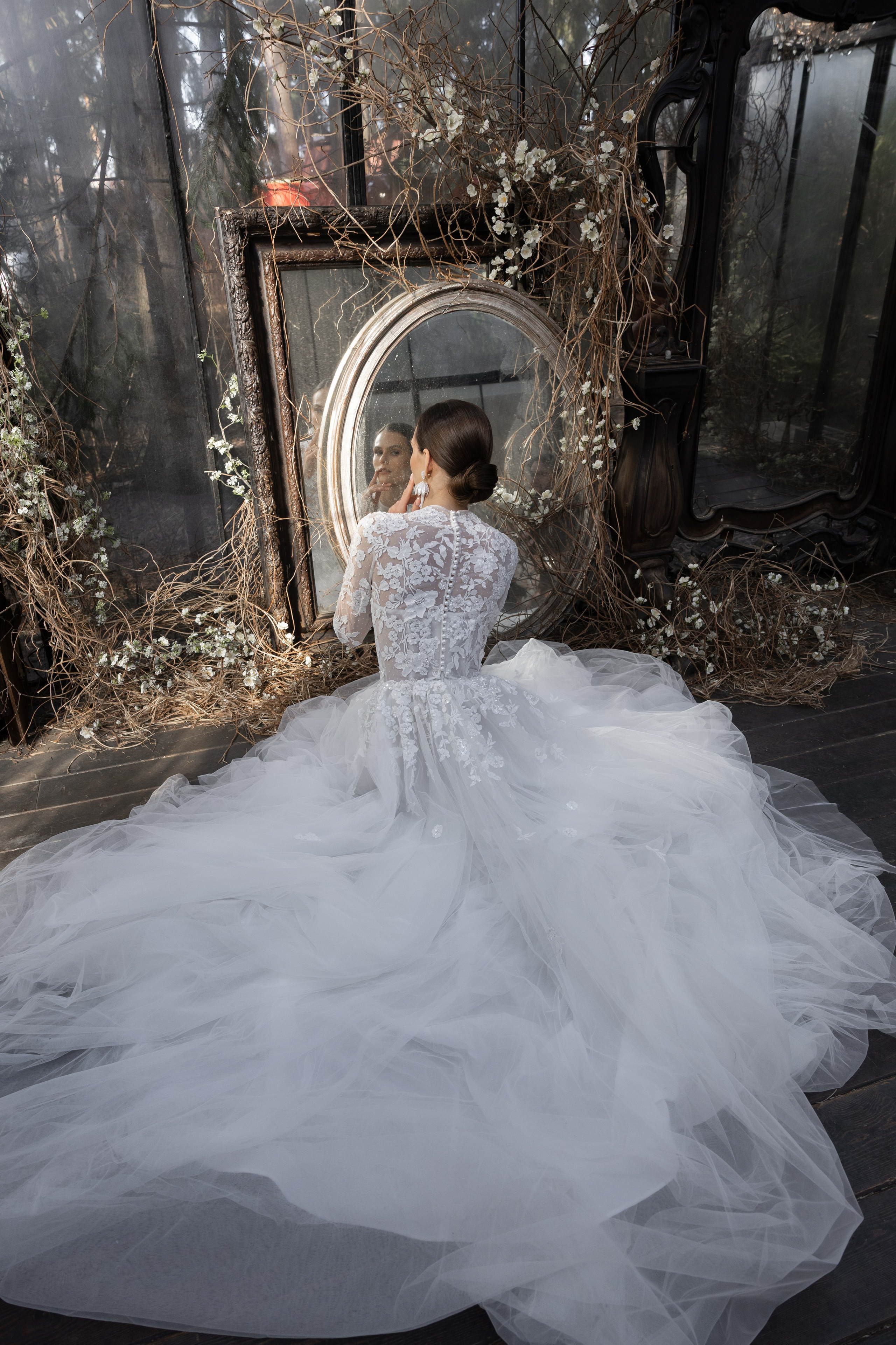 Серафима и Алексей в оранжерее. Свадебный и портретный фотограф в Москве Мария Кравченко