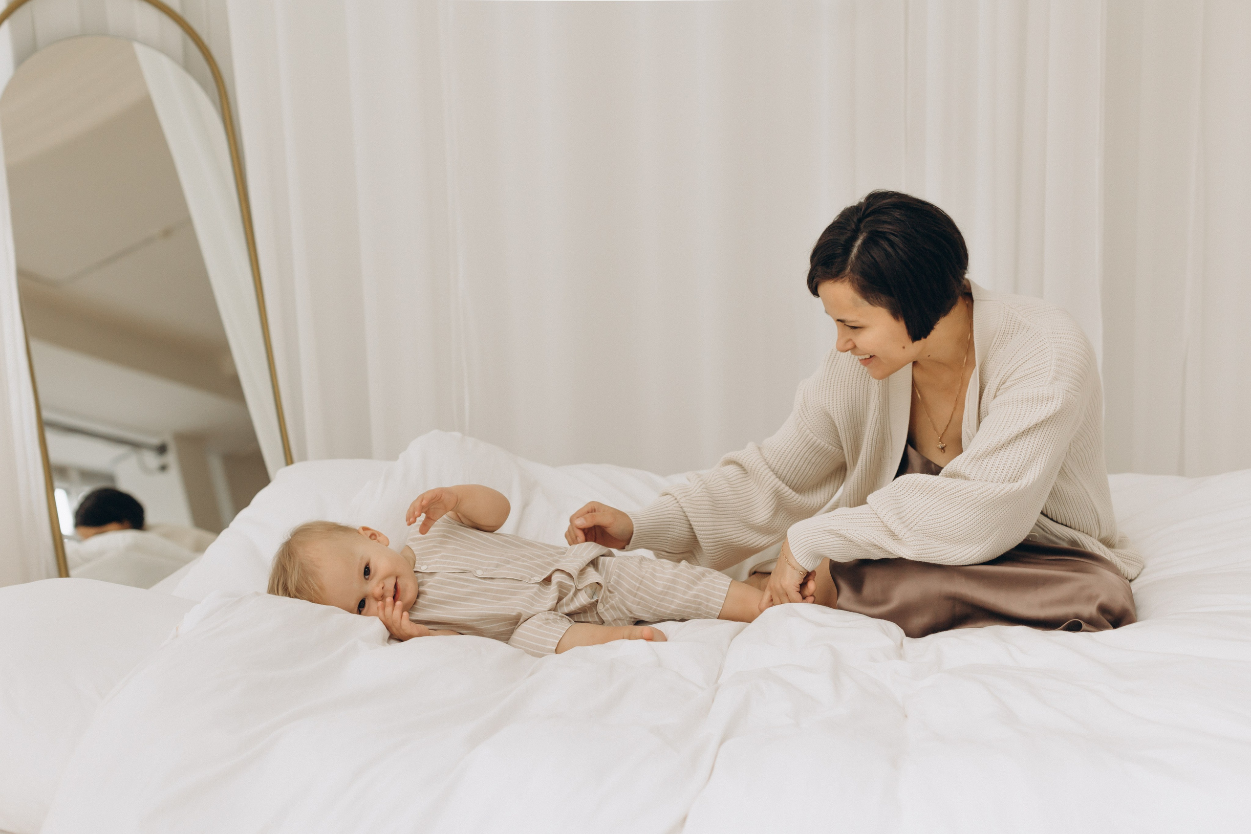 Фотосессия с малышом в студии. Семейный фотограф в Москве и Королеве Евгения Баукова