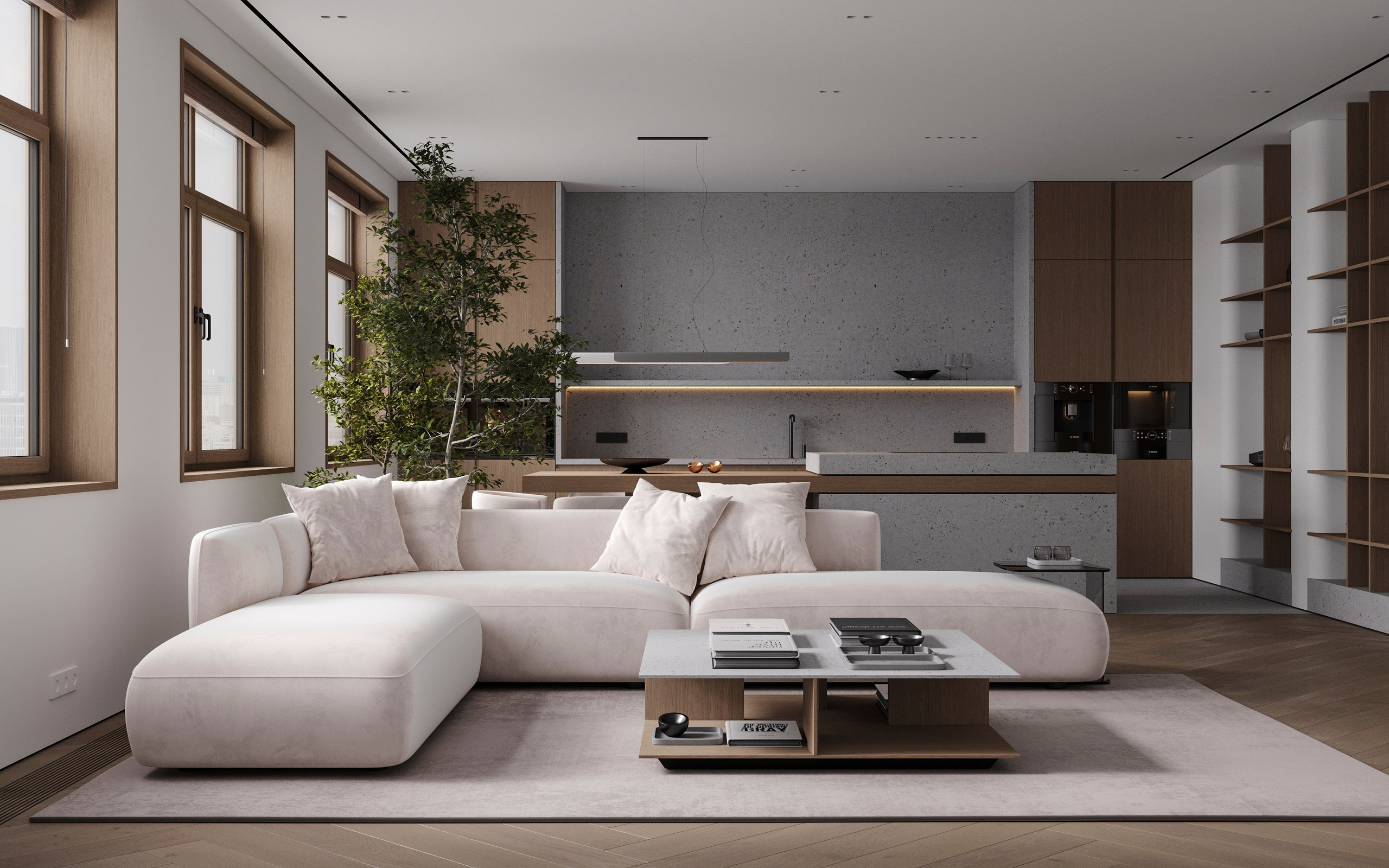 URBAN RETREAT | DESIGNER ANNE KIREEVA. Interior Visualization by Valerie Stetyukevich