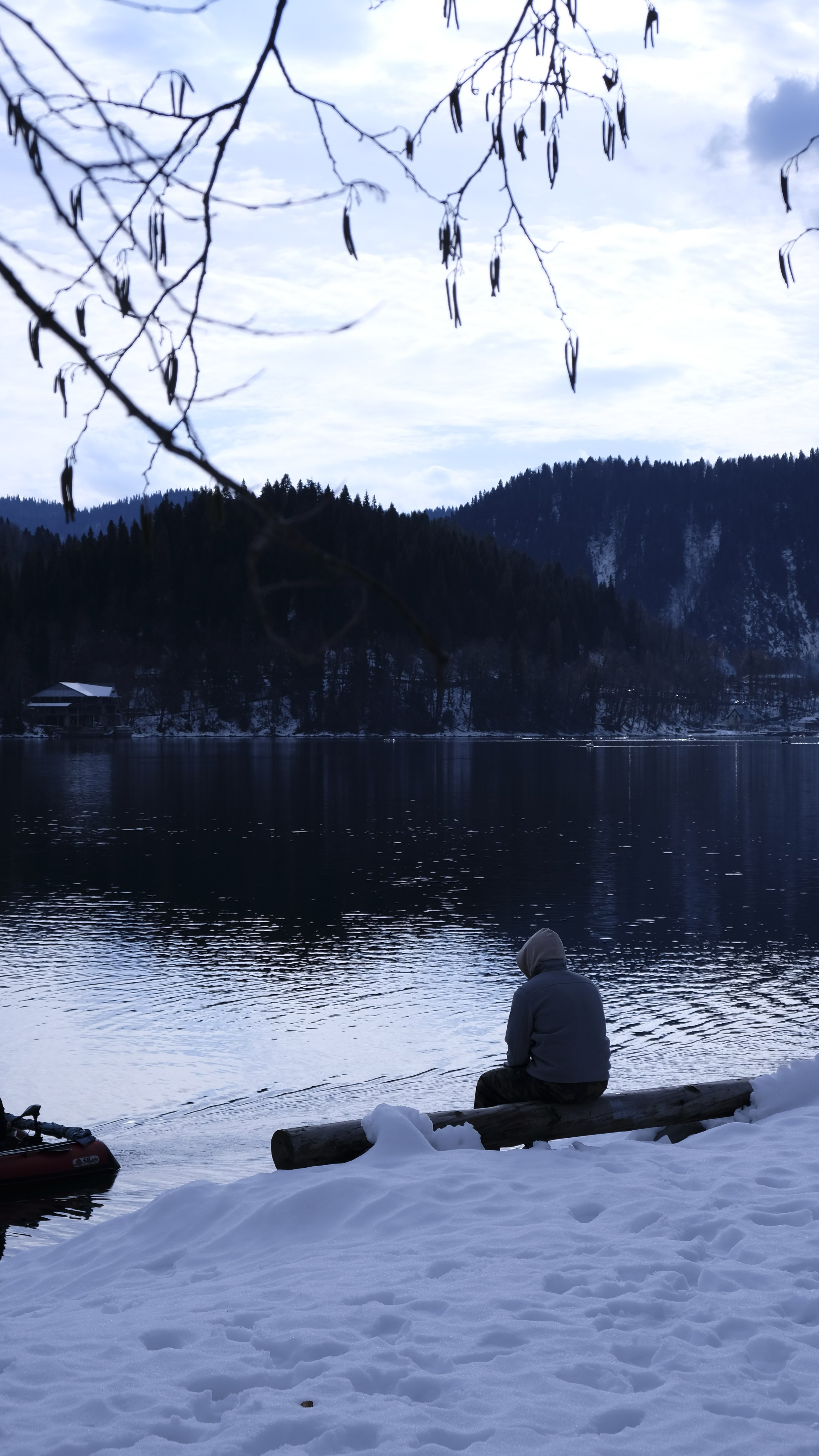 Сталинская дача на Рице зимой. Главная