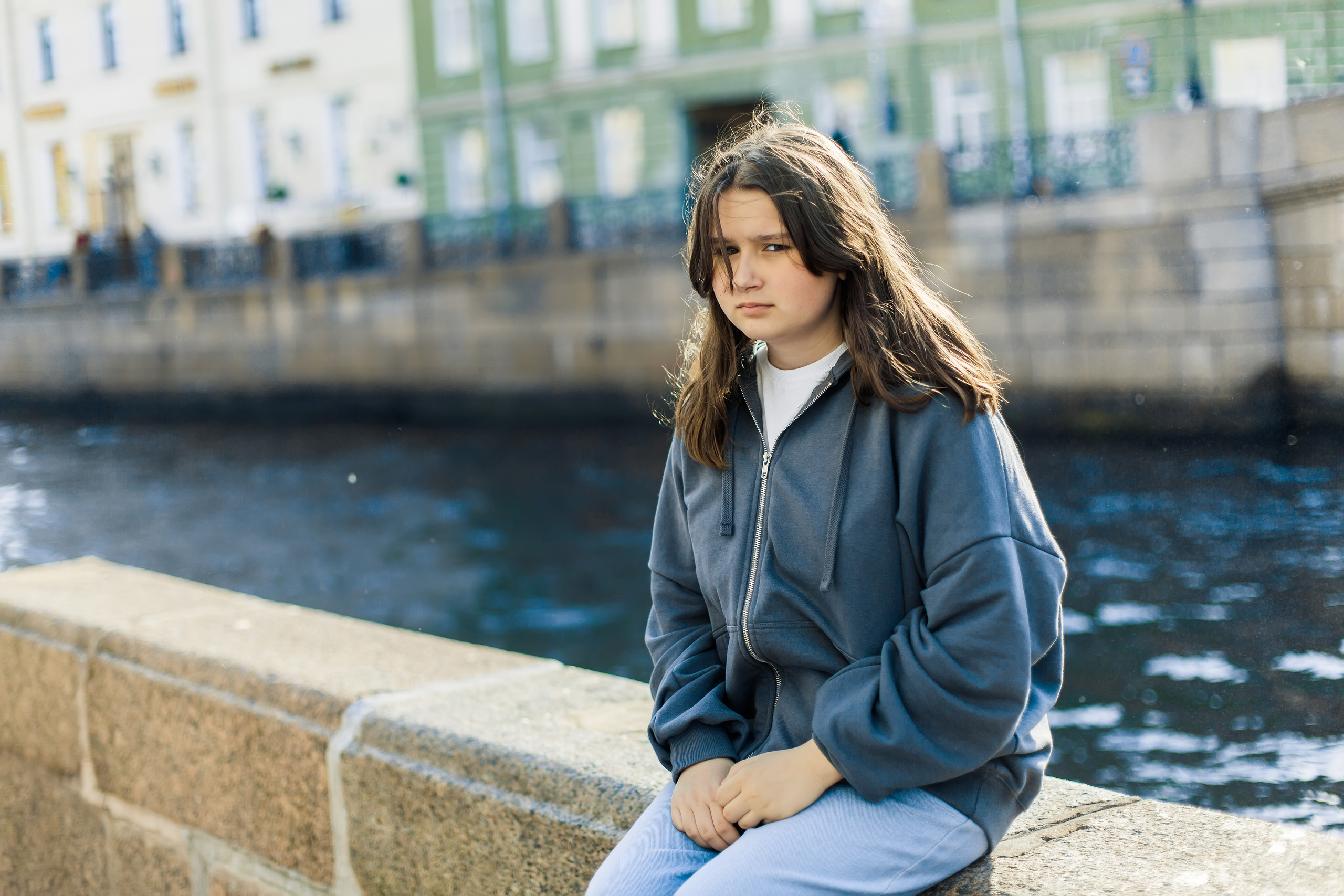 Фотосессия школьницы в центре города. Детский, свадебный и семейный фотограф Юлия Курбатова, Санкт-Петербург