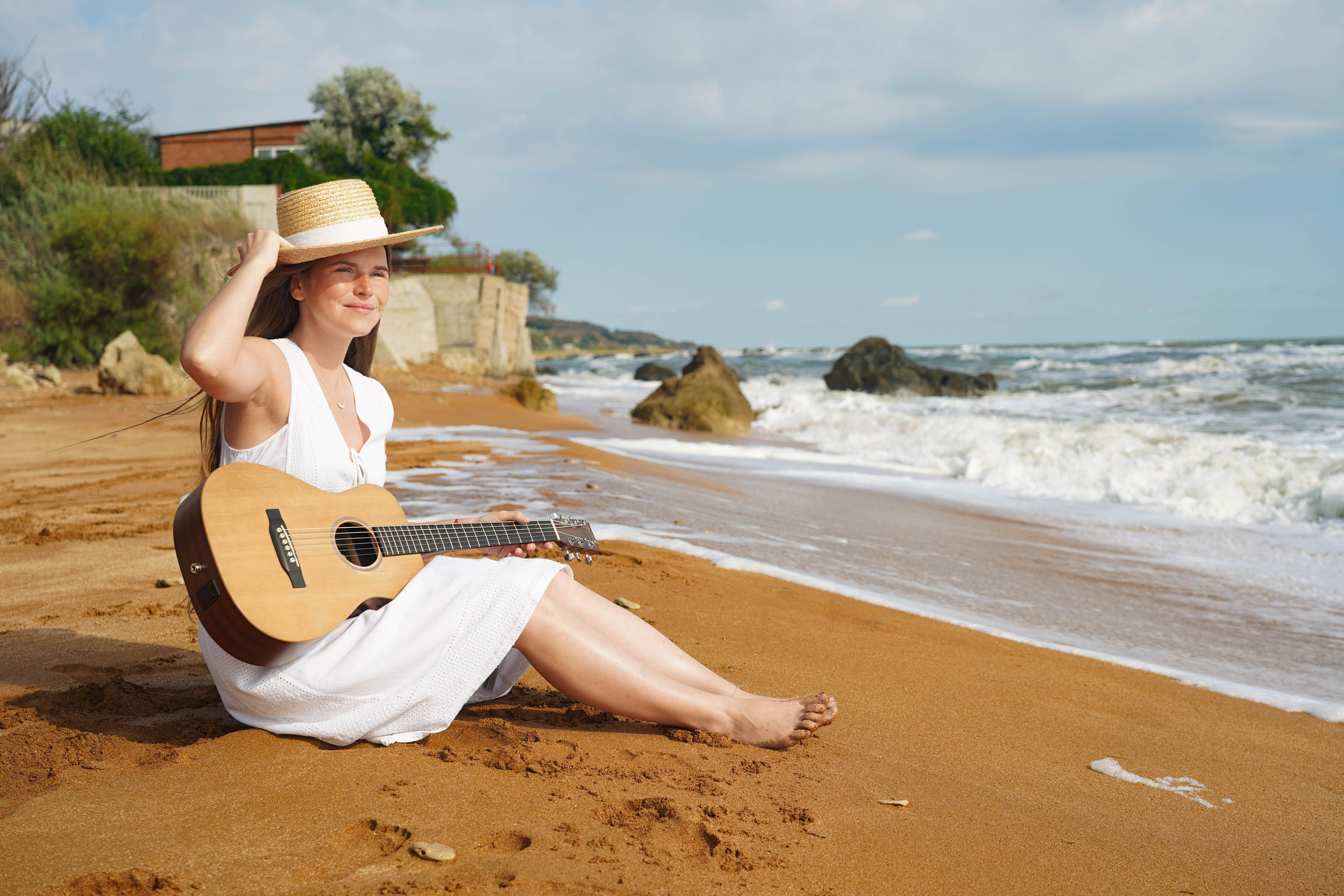 Домик на берегу моря. AI художник и фотограф Ольга Косина