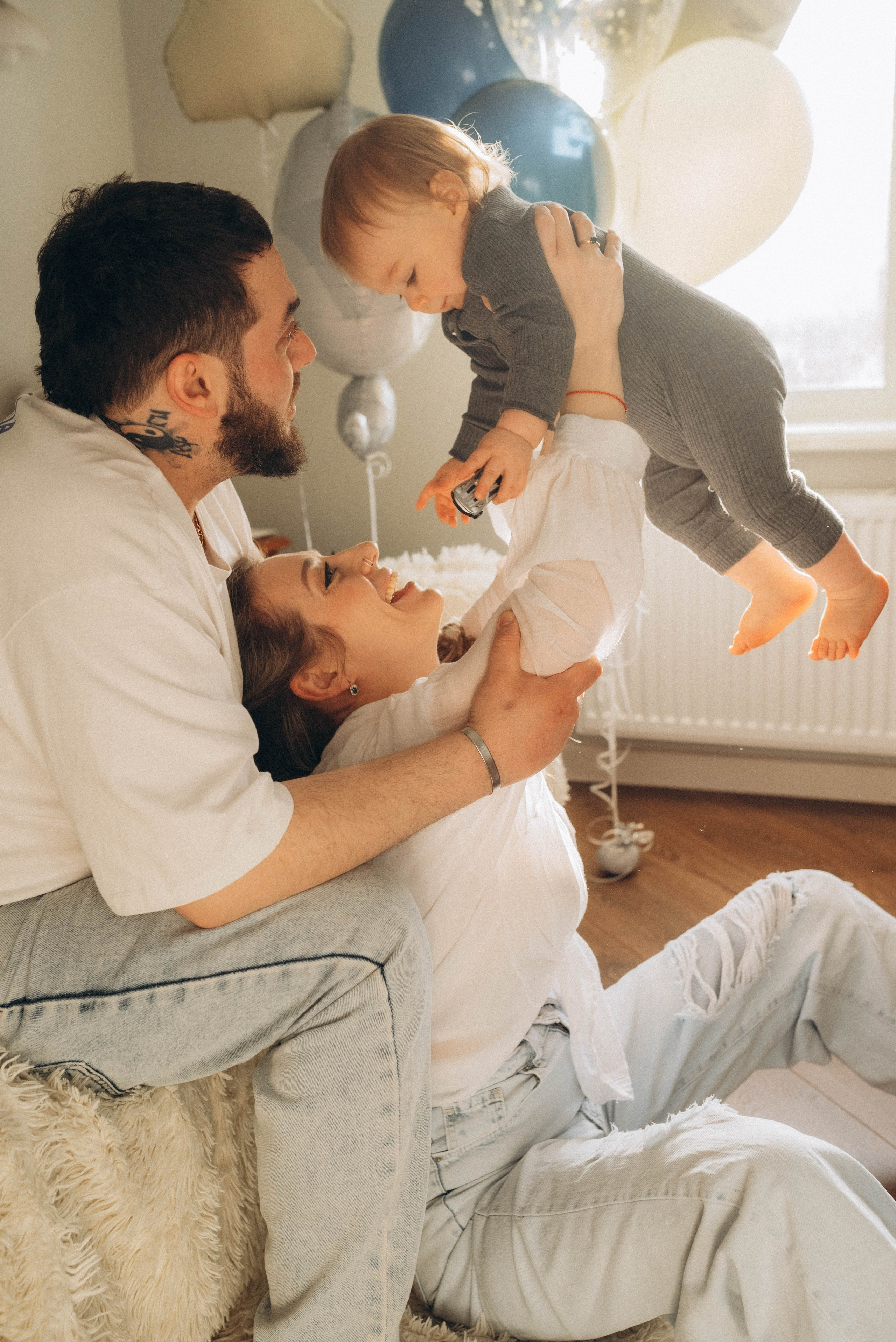 Домашняя фотосессия ко дню рождения малыша. Семейный фотограф в Железнодорожном Масаева Елена