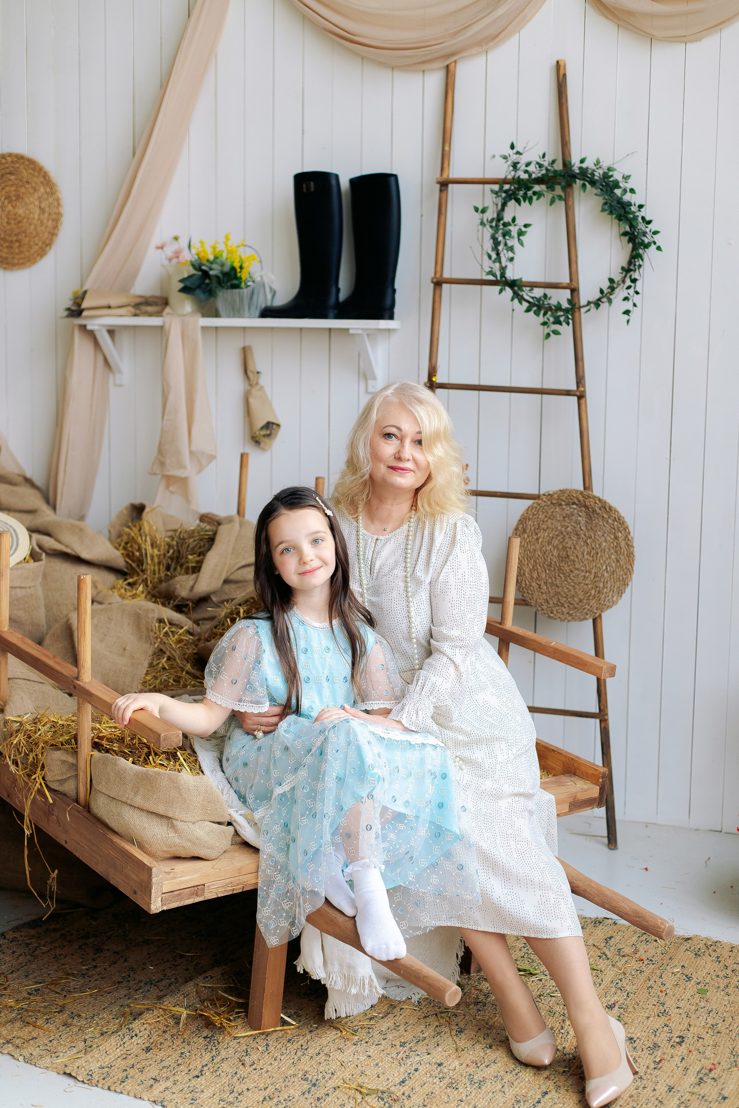 Семейная фотосессия с утятами и кроликом в фотостудии. Фотограф в Санкт-Петербурге, Анна Скворцова