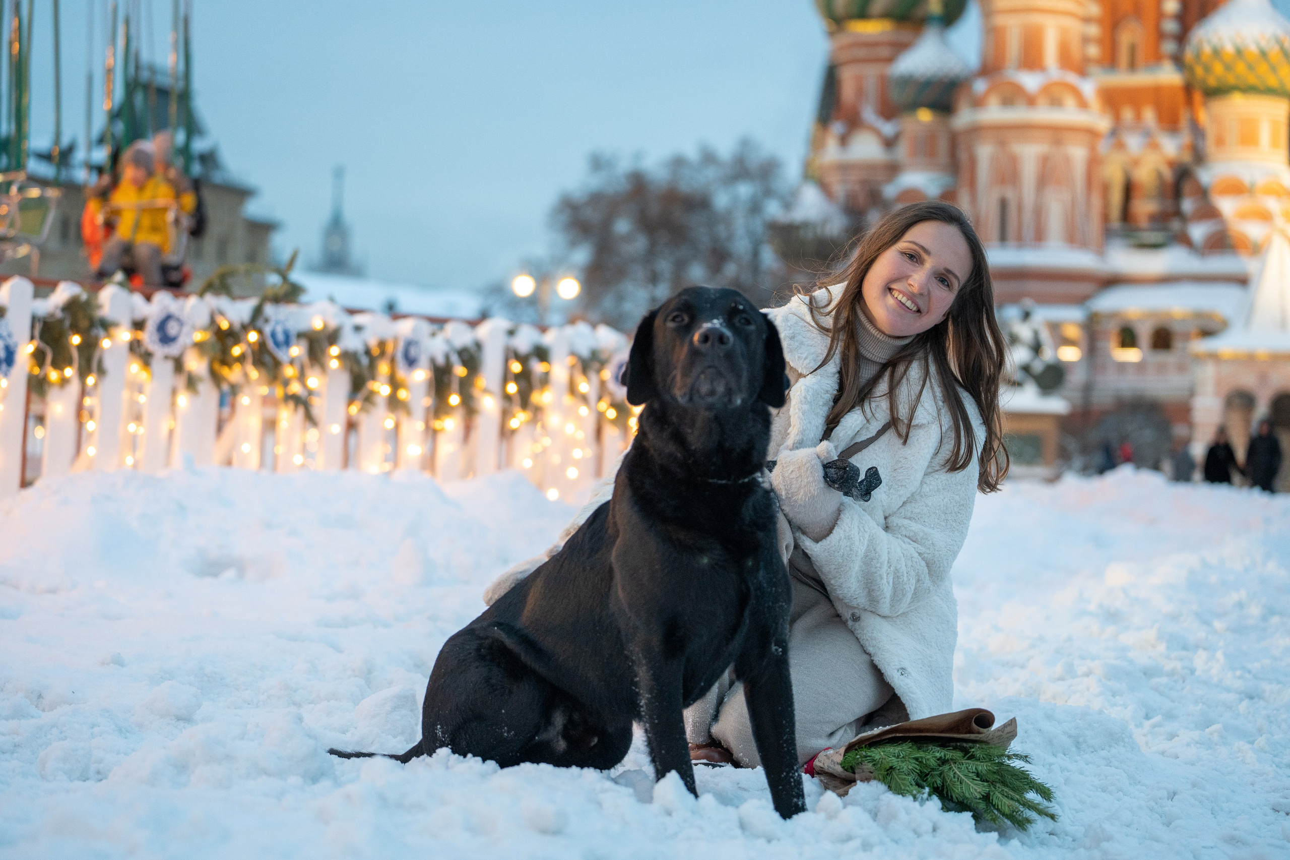 Прогулка по зимней Красной площади. Портретный фотограф Олеся Владимирова в Москве