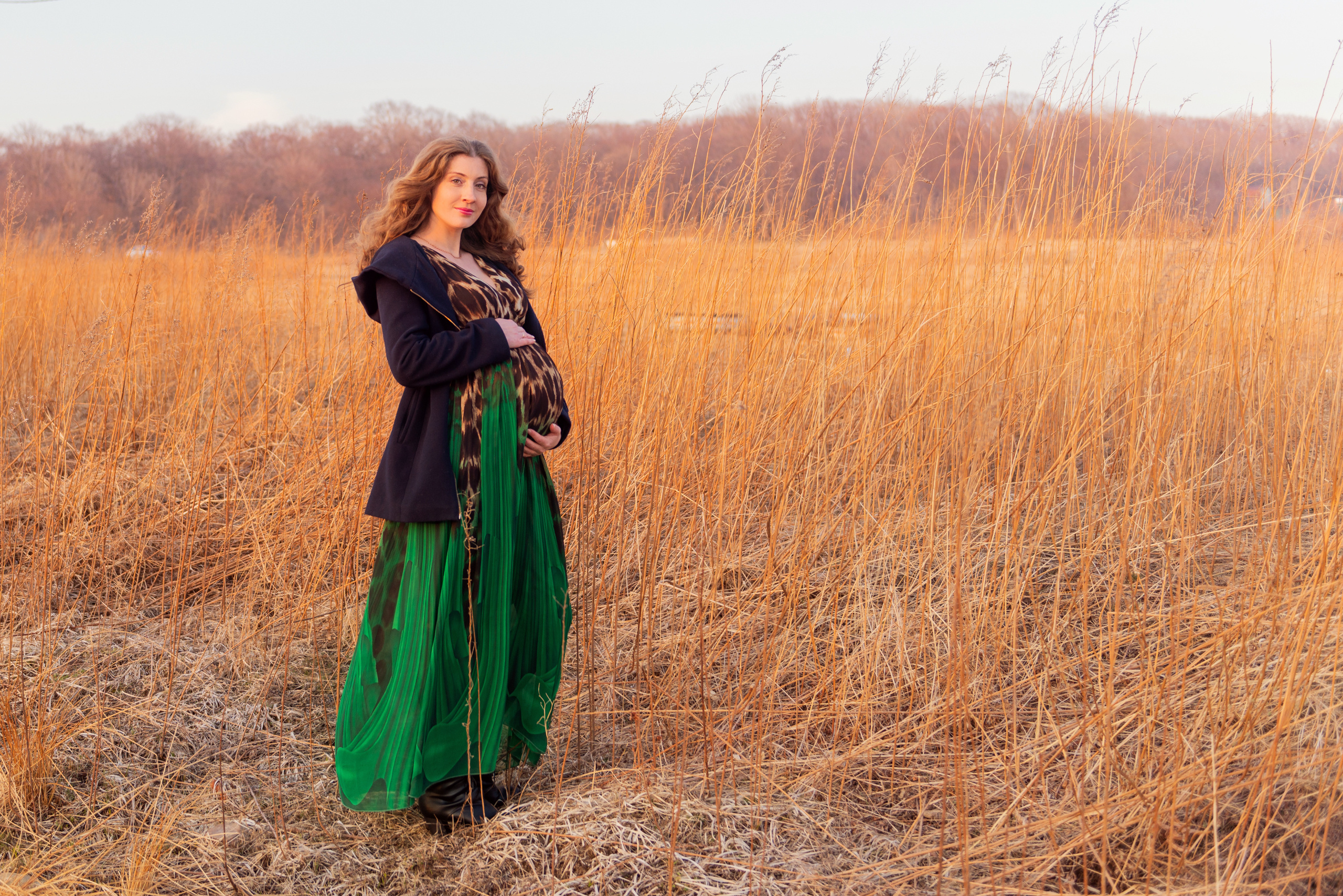 Беременность Ани в колосках. Семейный и свадебный фотограф во Владивостоке