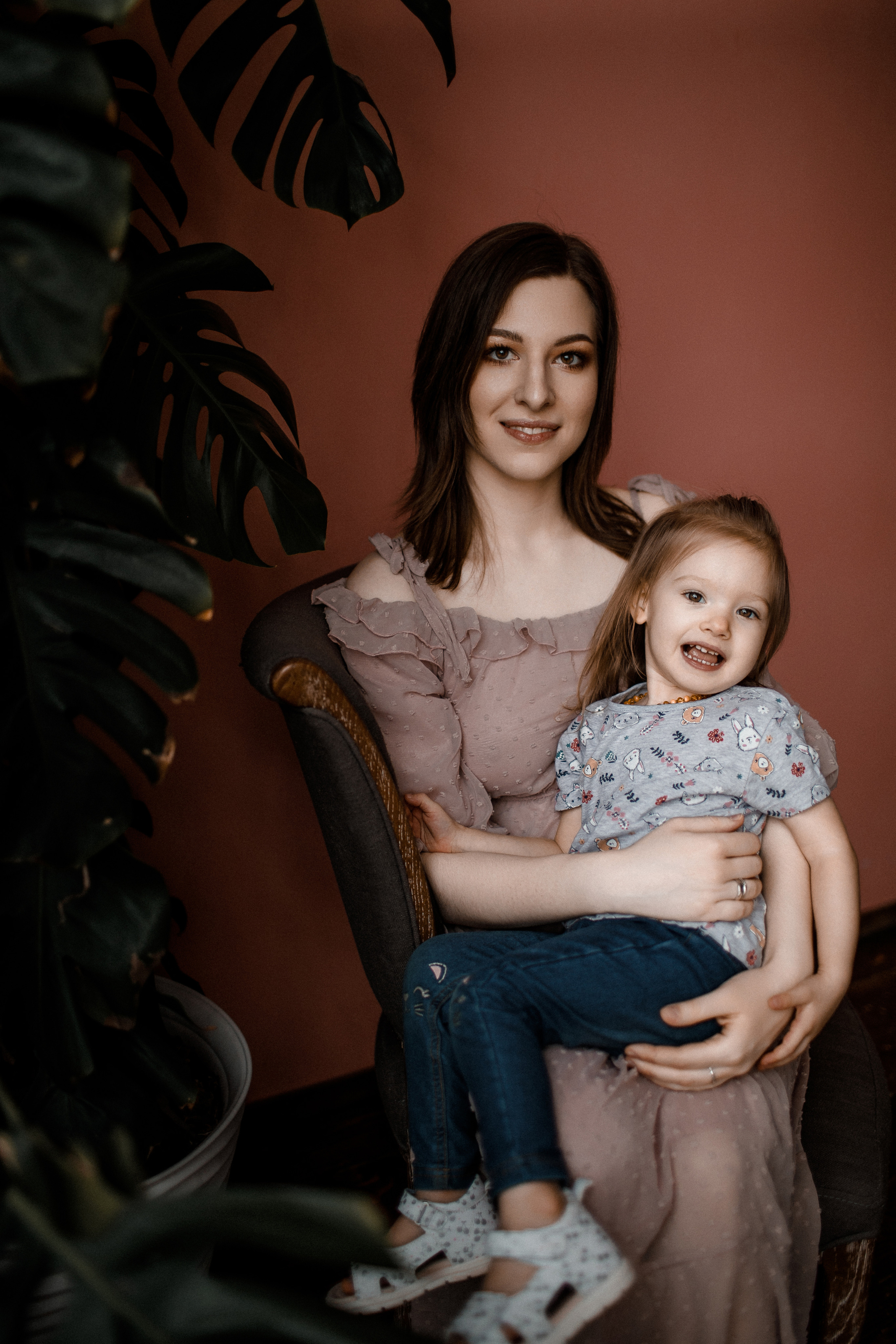 мама с дочкой портрет