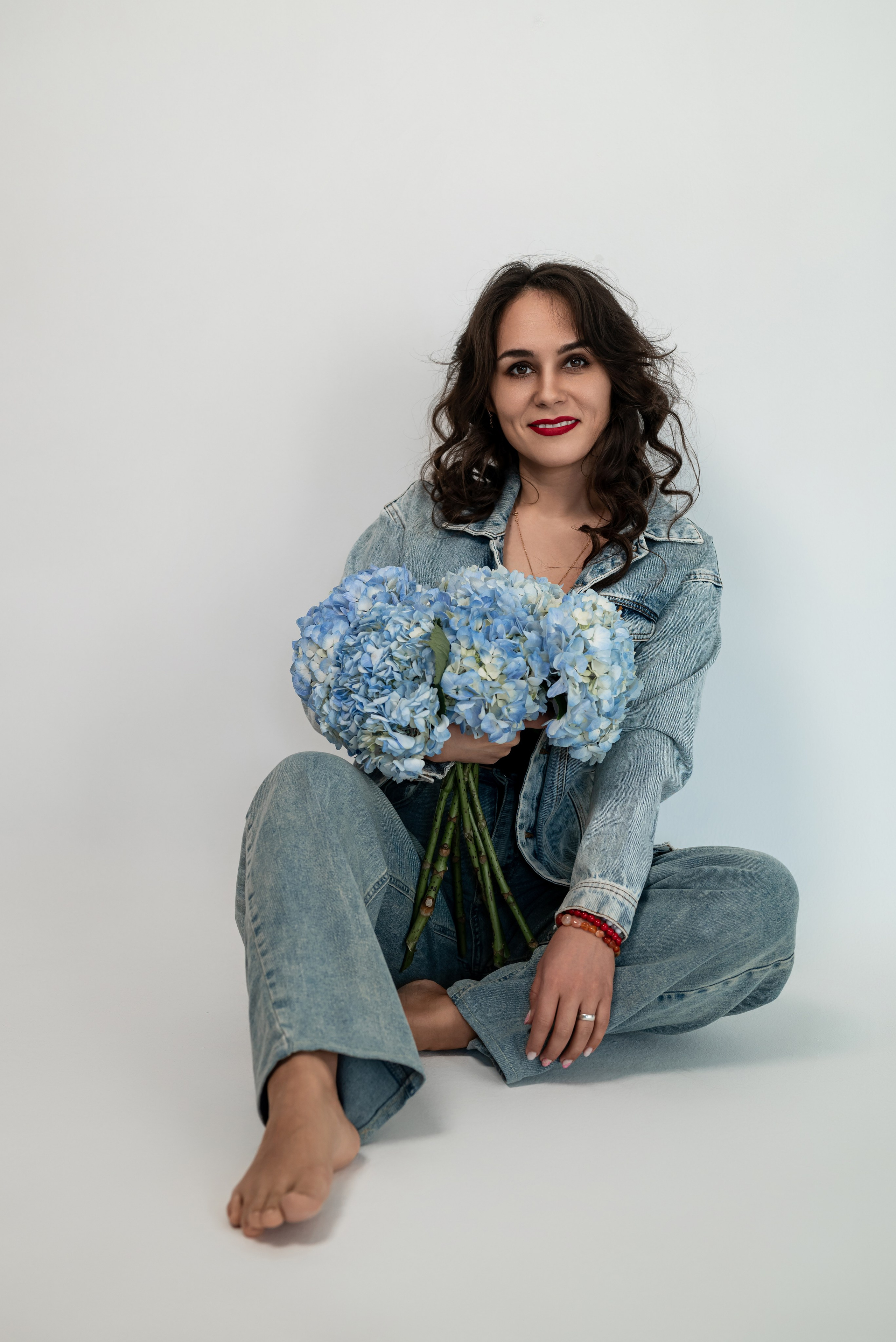 Фотопроект с голубыми гортензиями. Фотограф в городе Салават