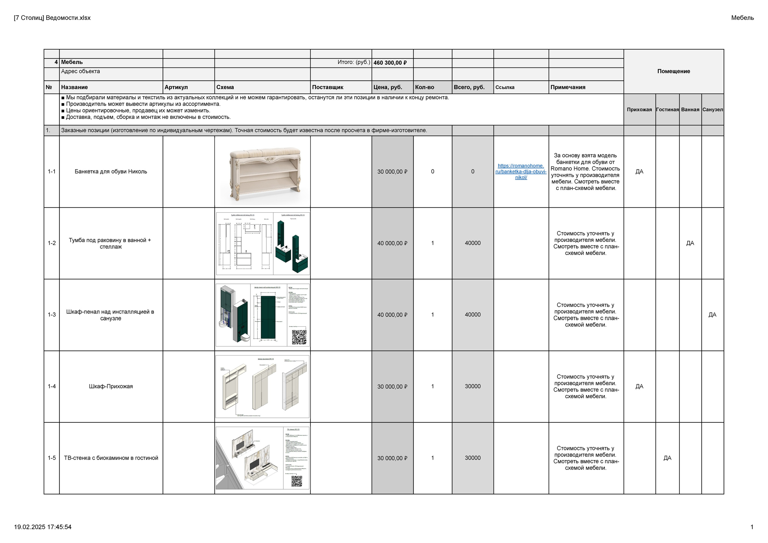 Ведомость. 3D визуализация интерьера и архитектурной среды
