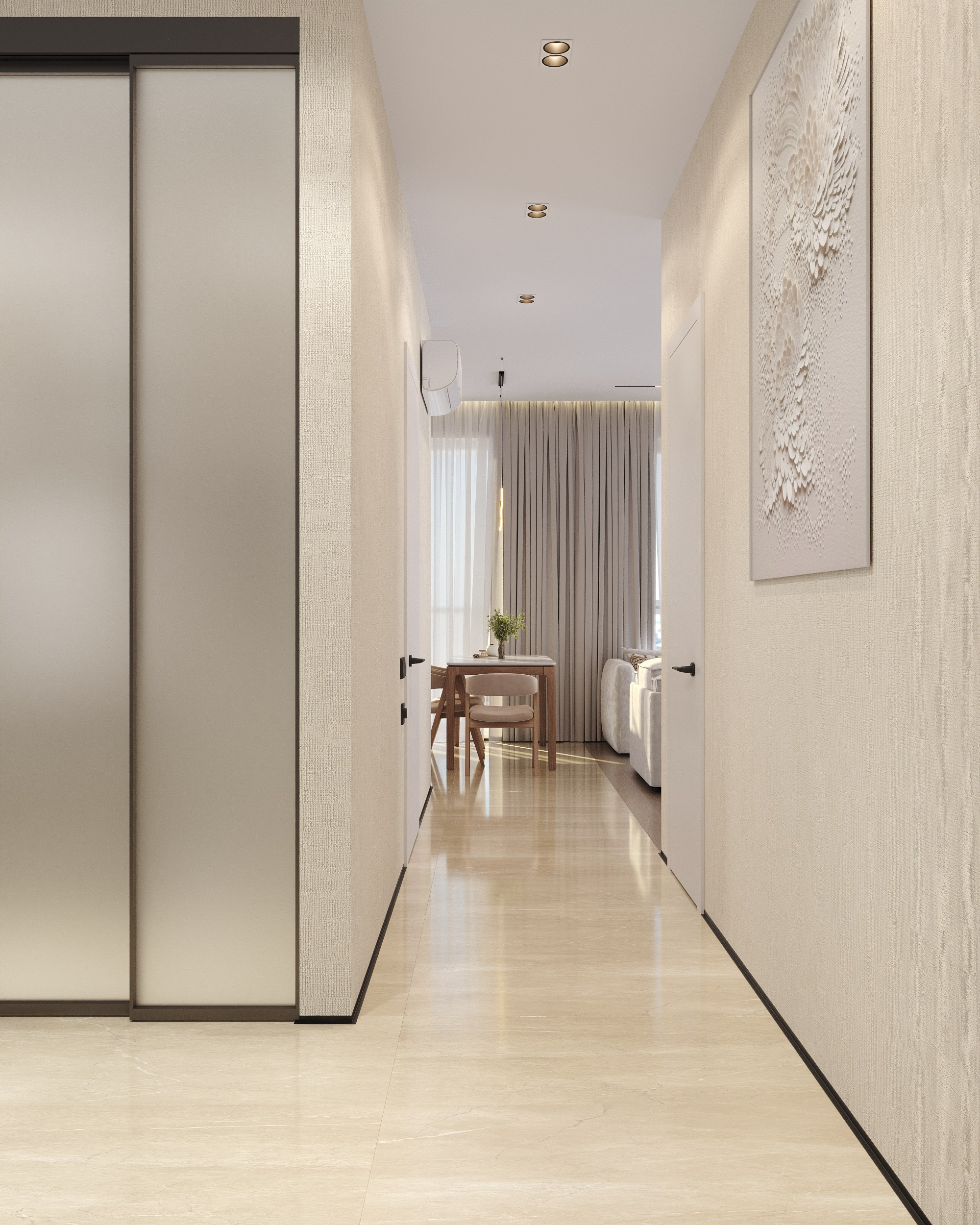 Serenity in Light & Beige. 3D Визуализация