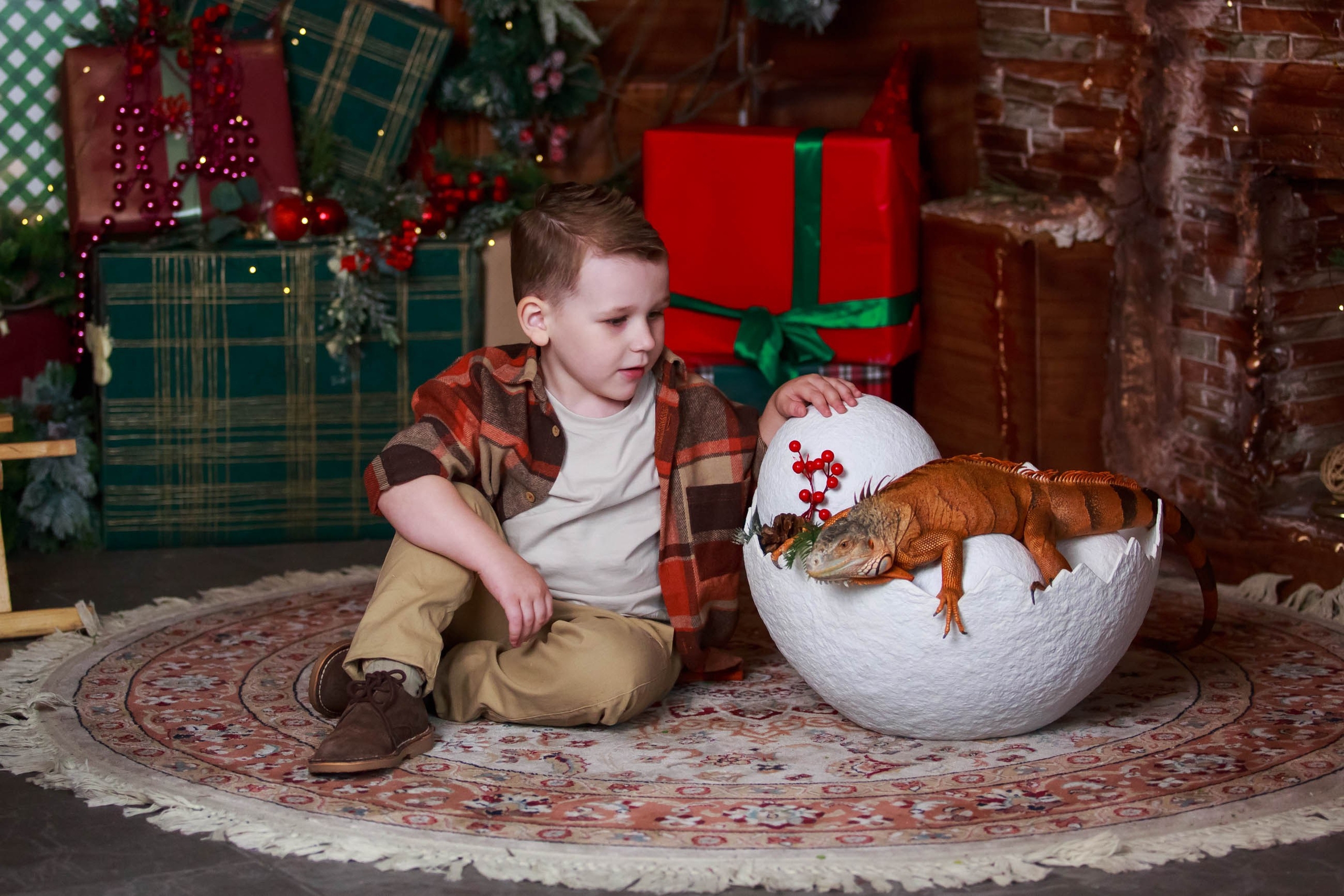 Фотосессия с игуаной символ года Дракона. Семейный и детский фотограф в Москве Мария Быкова