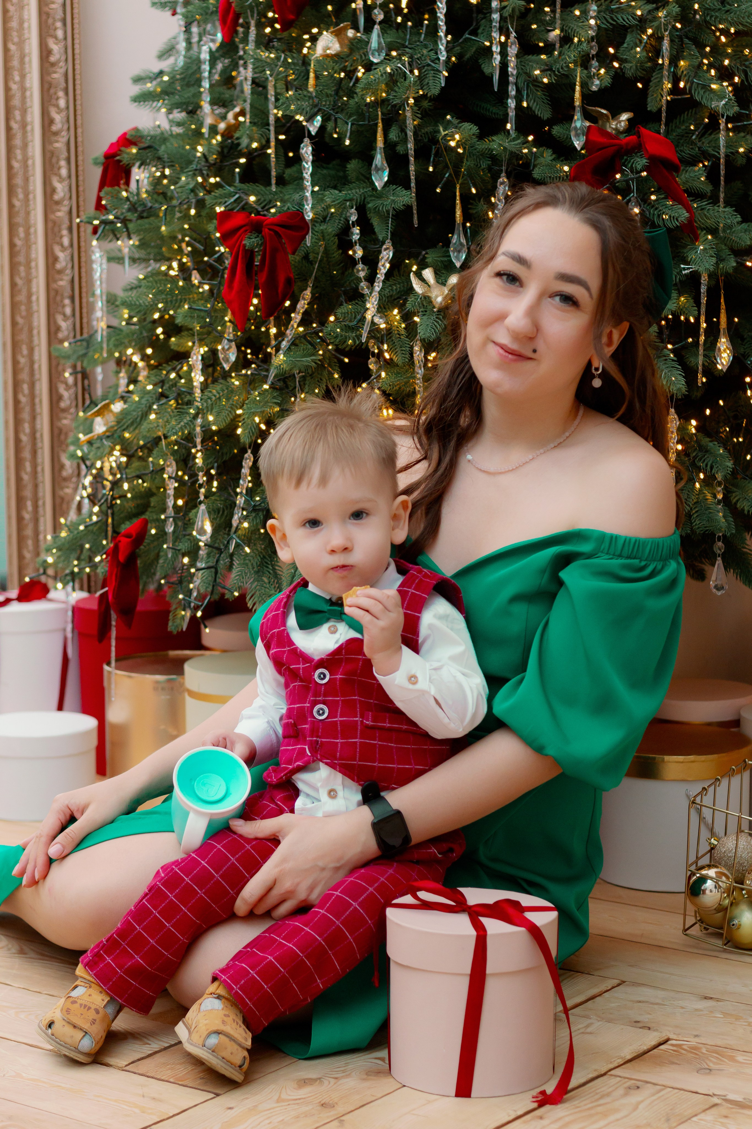 Время чудес! Семейная новогодняя фотосессия в студии, Екатеринбург. Фотограф в Екатеринбурге Пойгина Елена