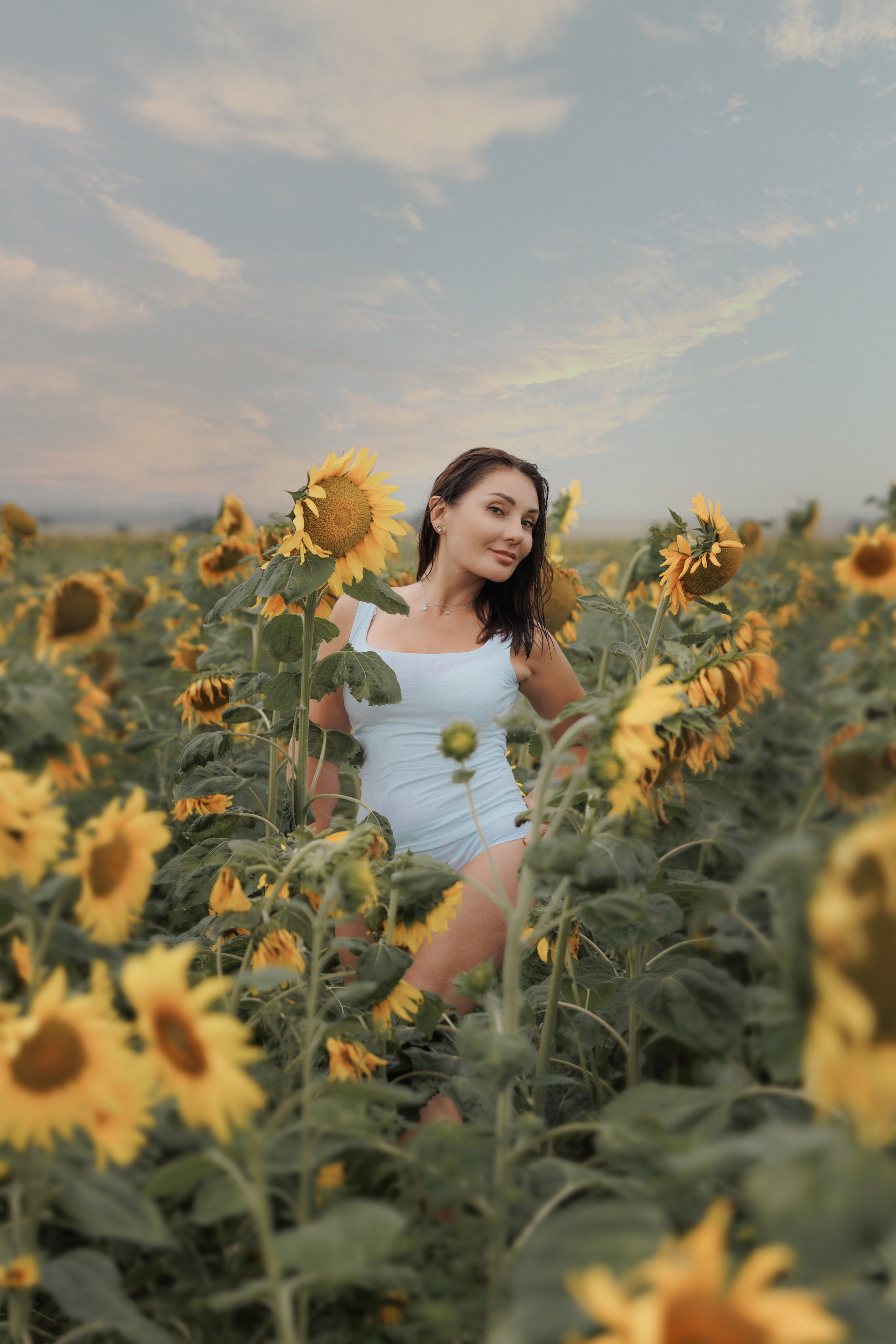 Марина в пшенице. Фотограф женского портрета, беременности и материнства Харькова Елена