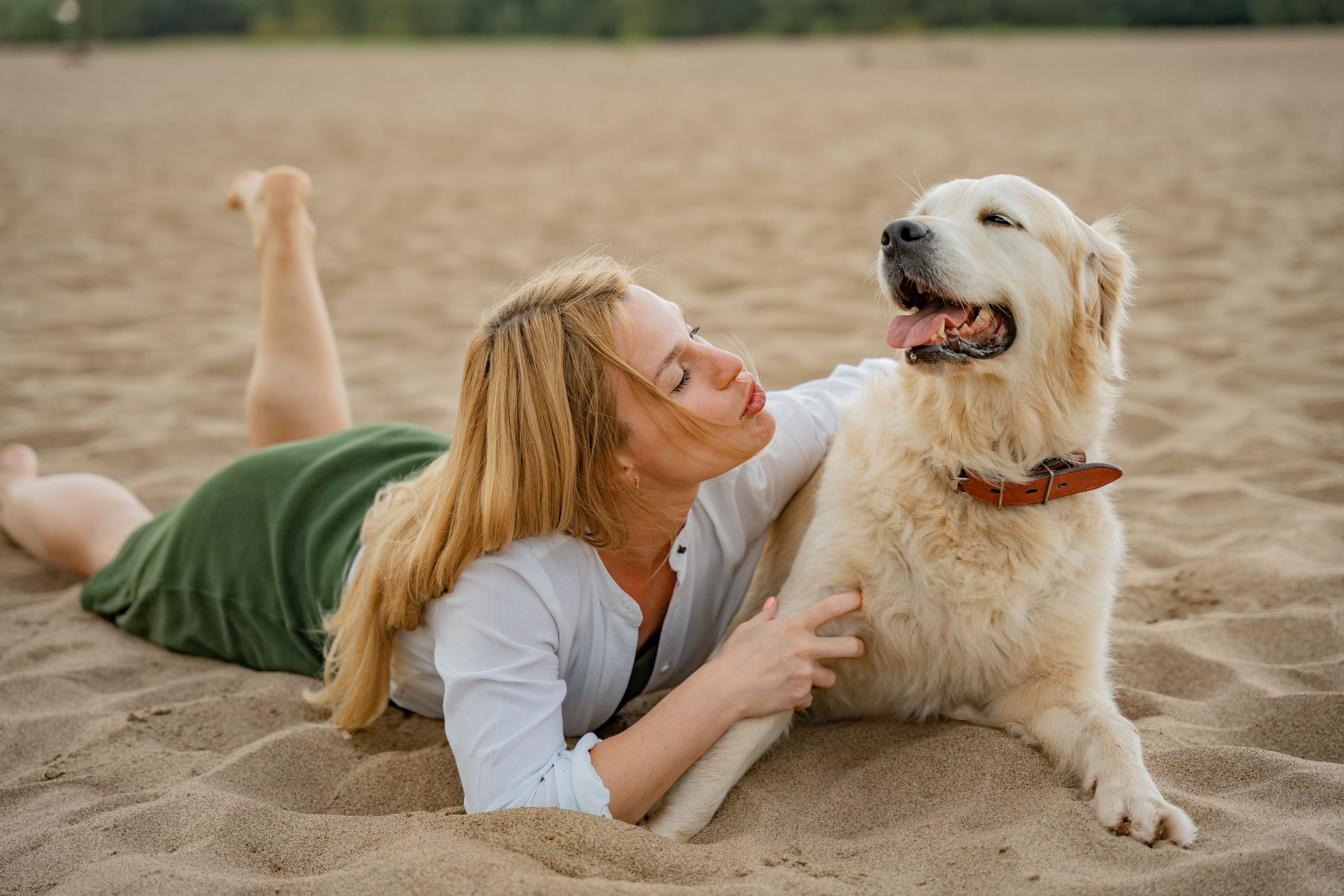 Прогулка с лапой. Пляж. Гроза