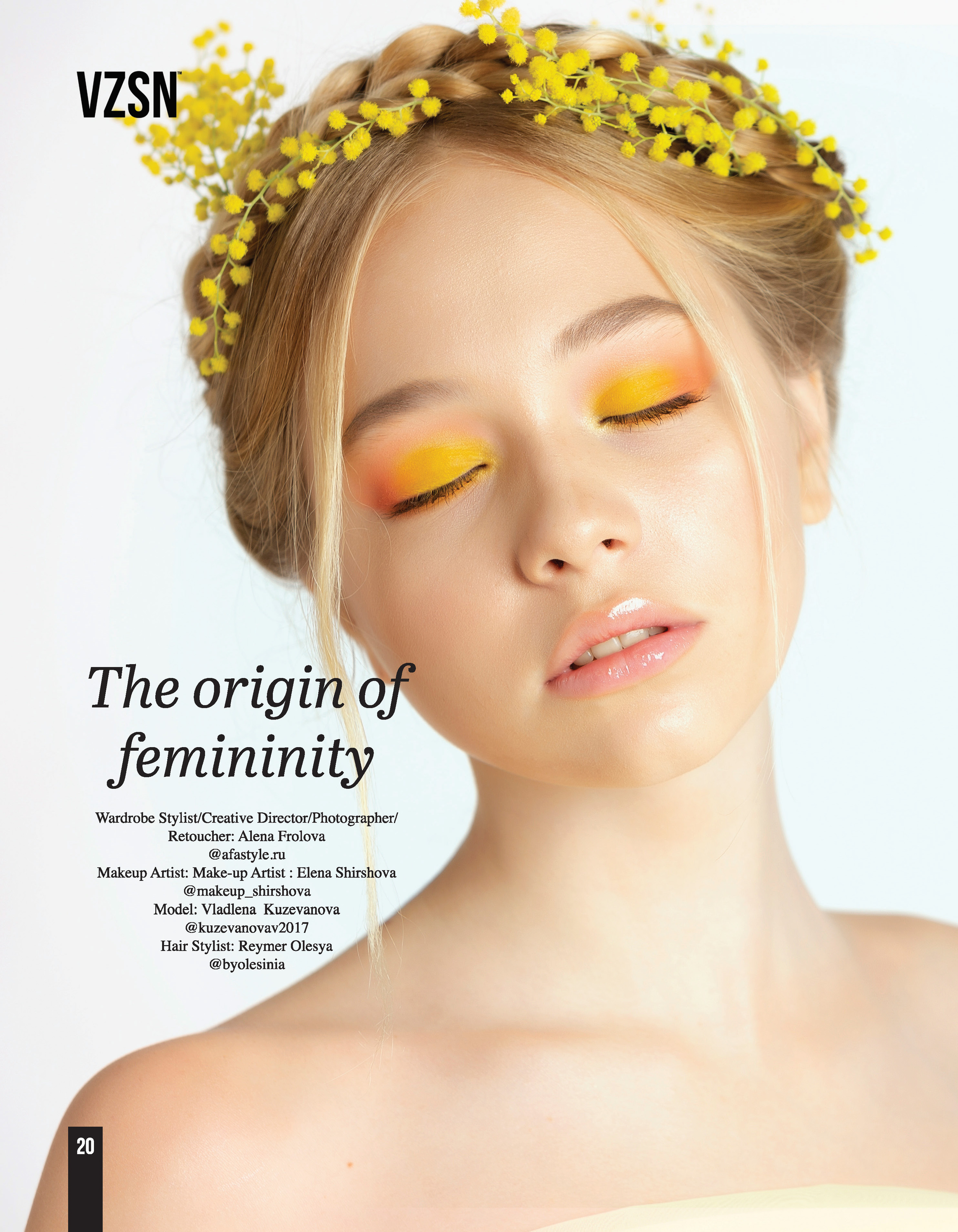 Журнал «VZSN magazine» (март 2020). Beauty и Fashion фотограф в Сочи и в Москве Алена Фролова