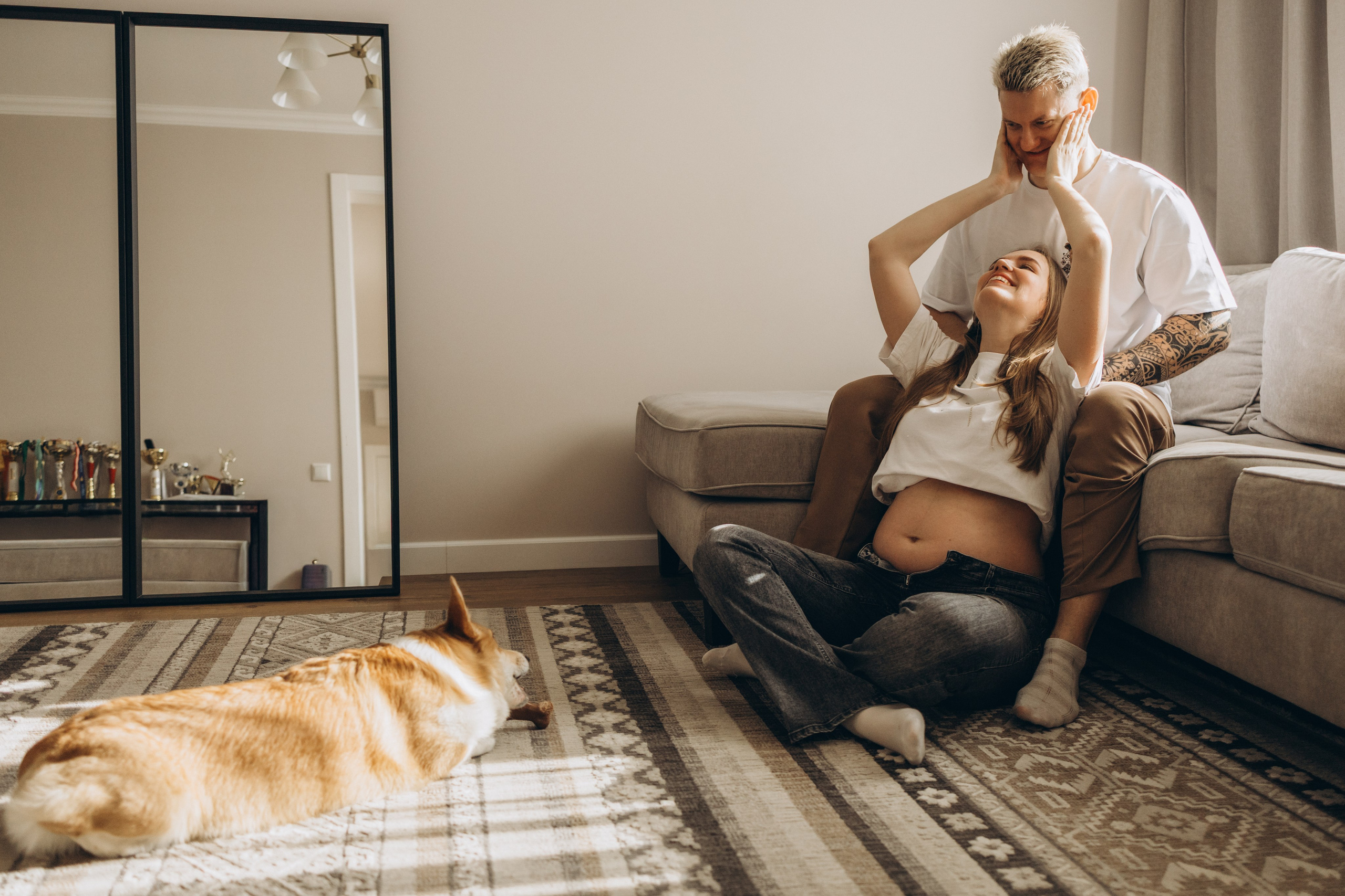 Фотосессия беременности дома. Семейный фотограф в Минске — Алина Тиханович