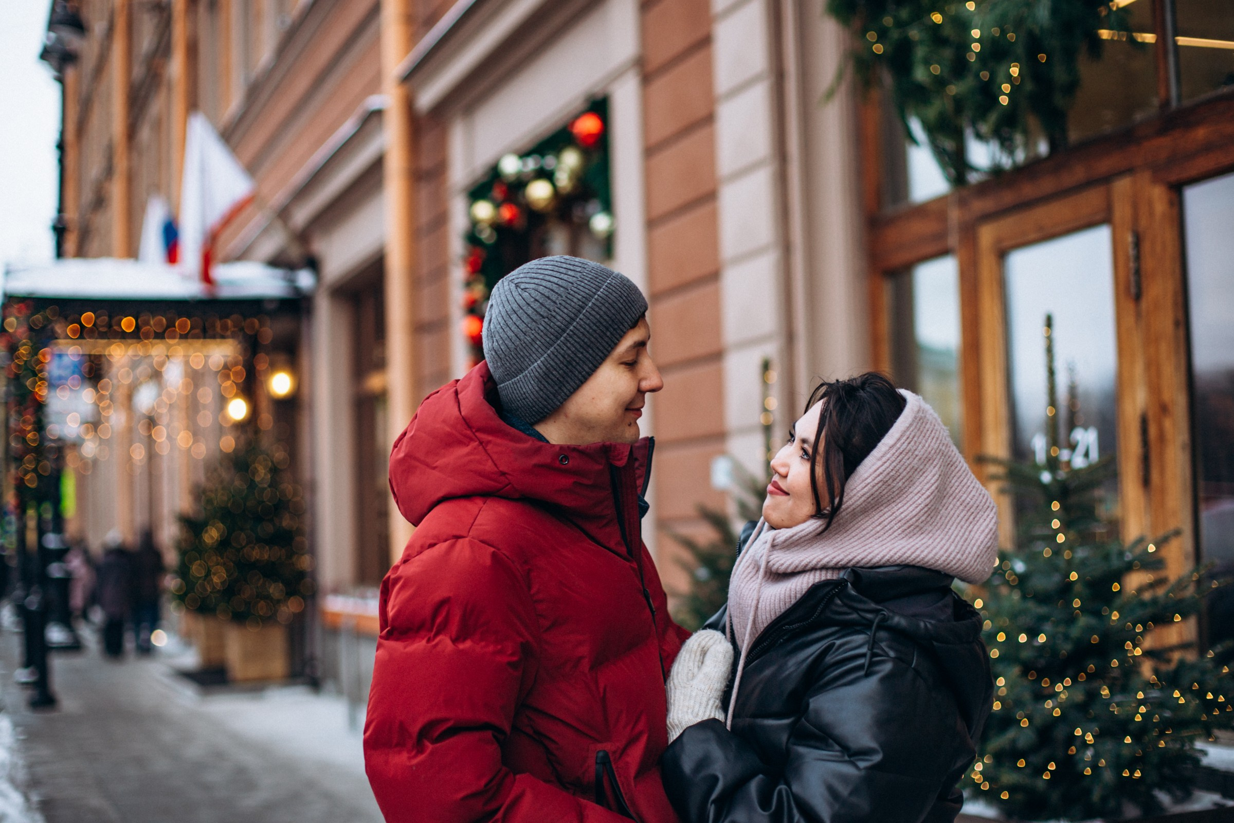 Даниил и Наркес в декабре. Фотопрогулка в Петербурге. Индивидуальный и семейный фотограф в Санкт-Петербурге