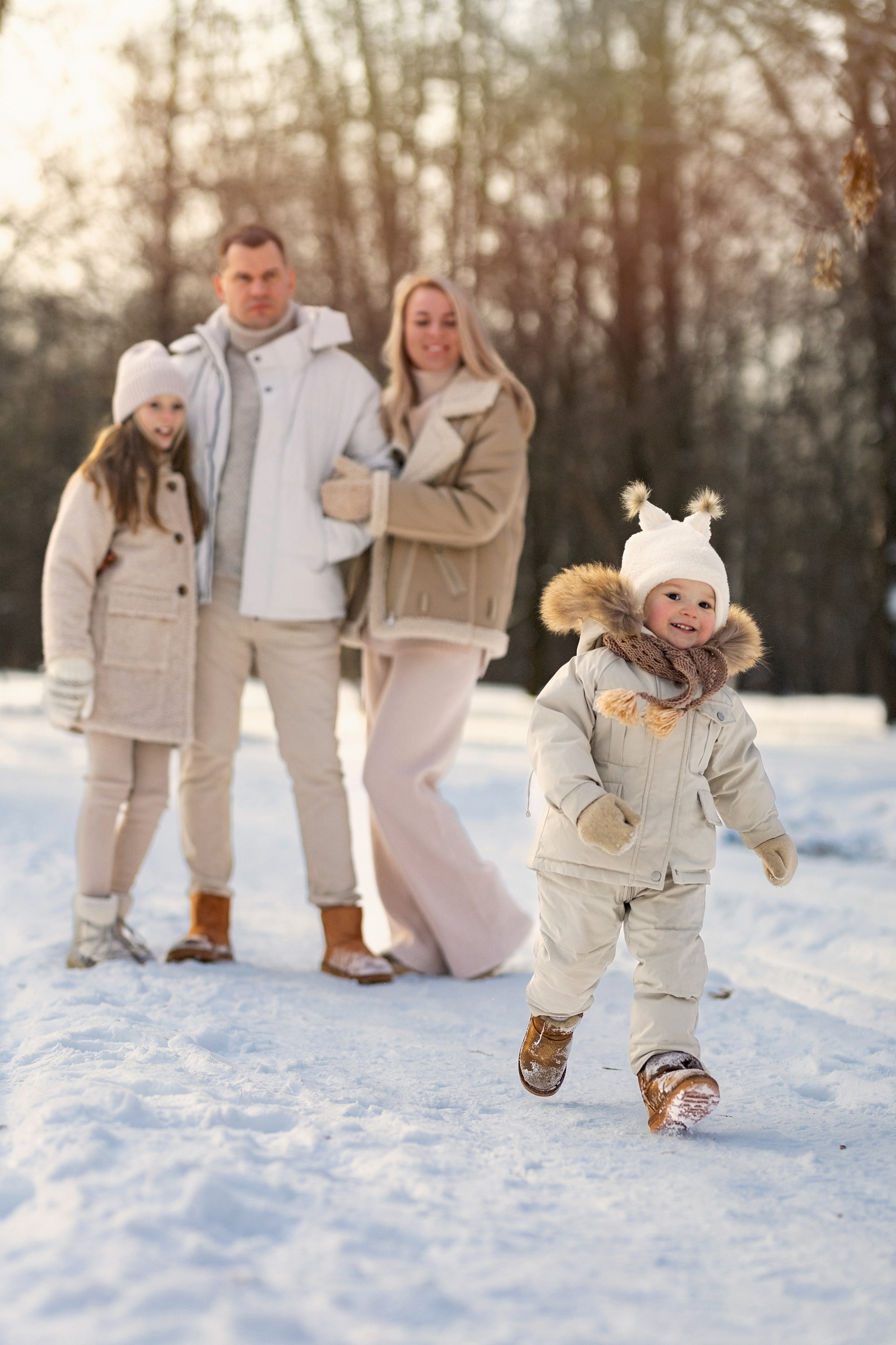 Фотосессия в зимнем парке. Семейный фотограф в Москве Трубинова Екатерина