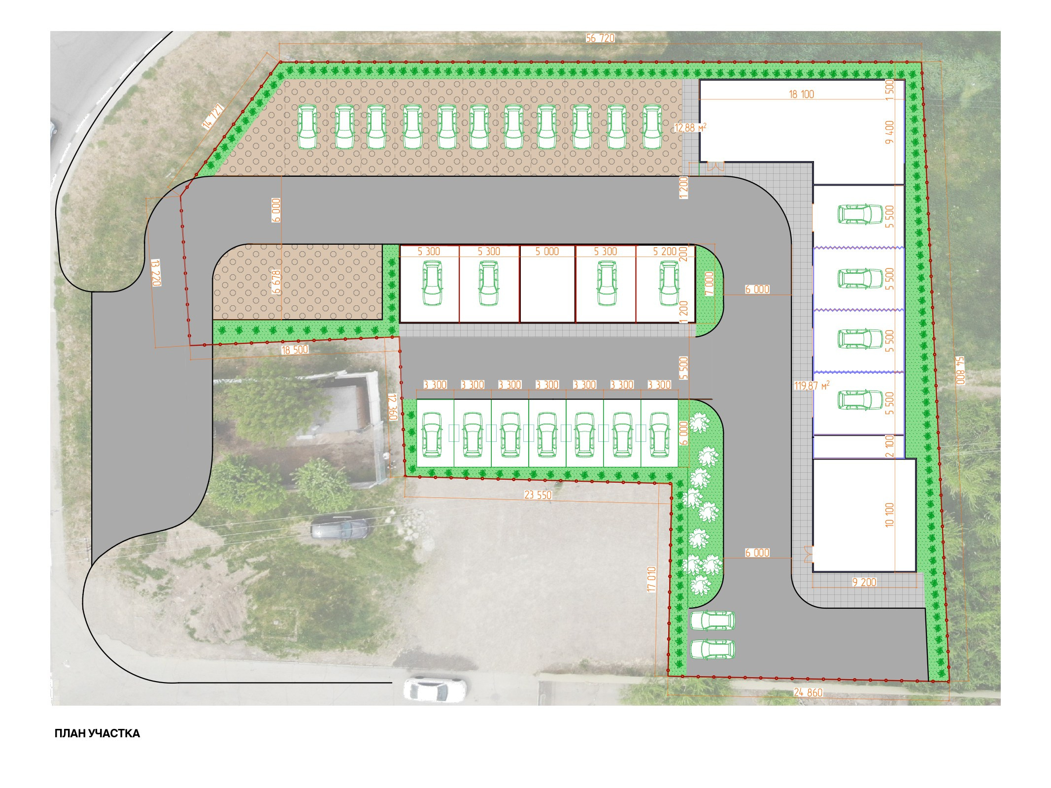 Автомойка, СТО и кафе — комплексная 3D-визуализация с благоустройством. 3Д Визуализация Интерьера и Архитектуры