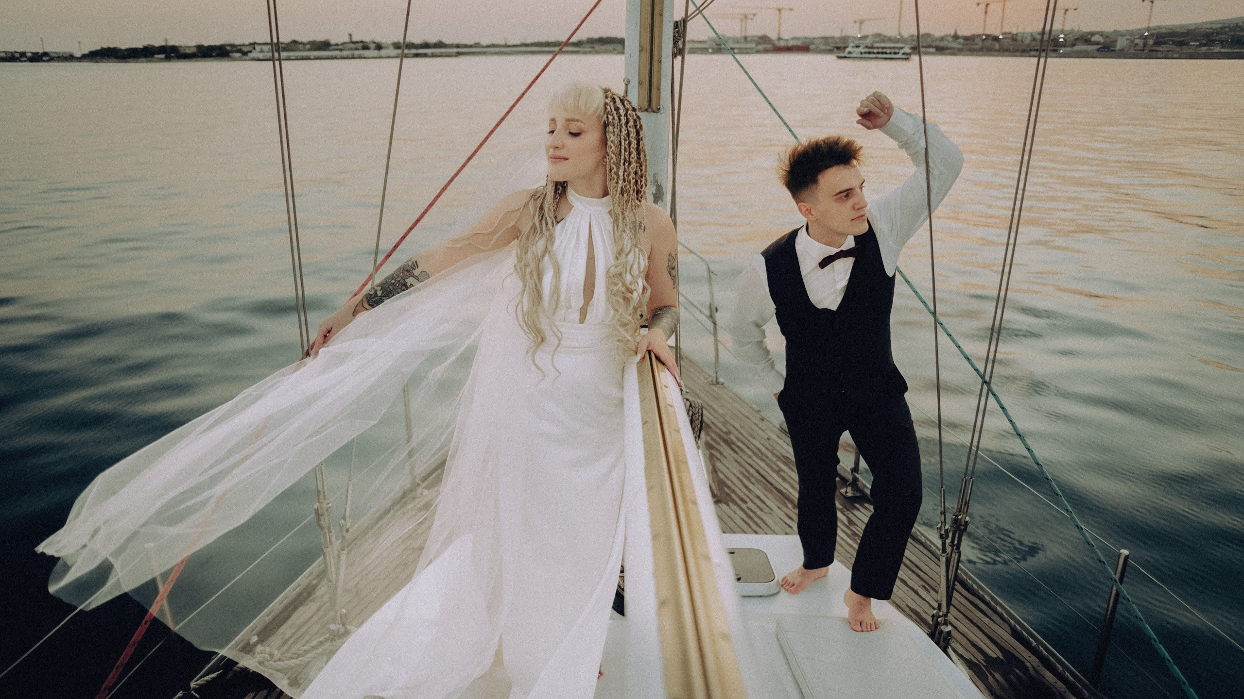 На яхте Геленджик. Фотограф и Видеограф Анапа, Новороссийск, Краснодар. Алина и Женя