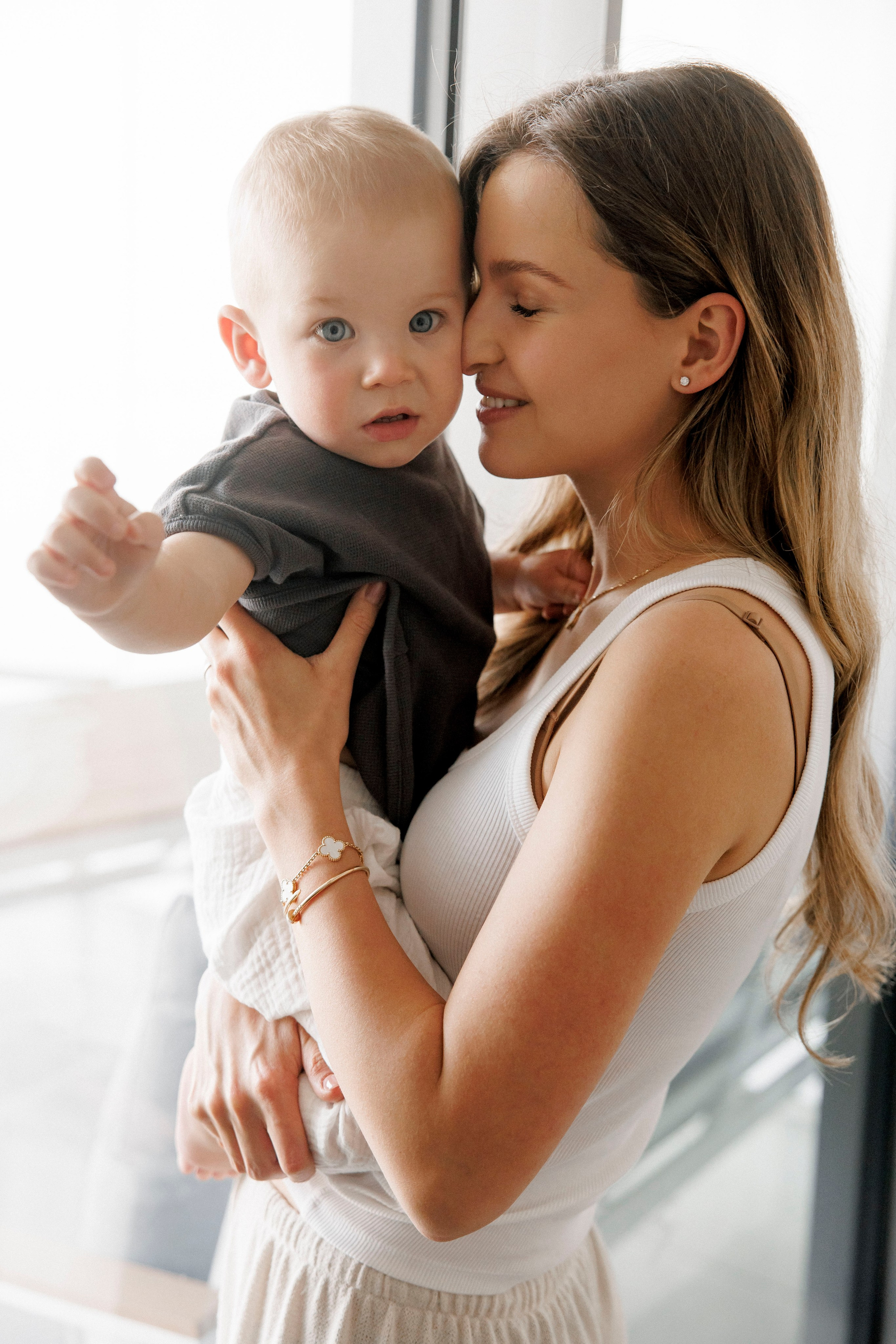 One year old at home. Wedding and family photographer